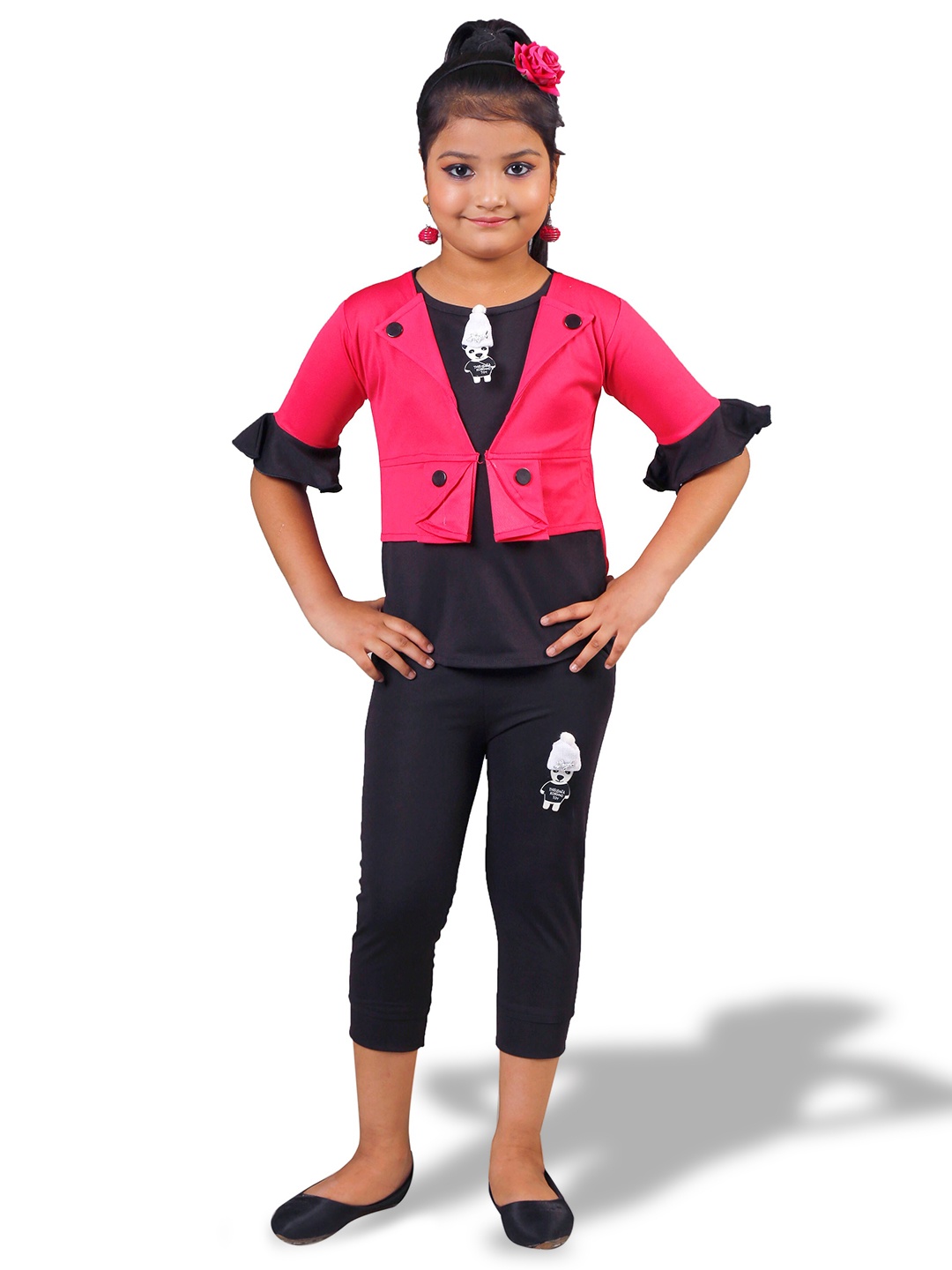 

BAESD Girls Top With Capris, Pink