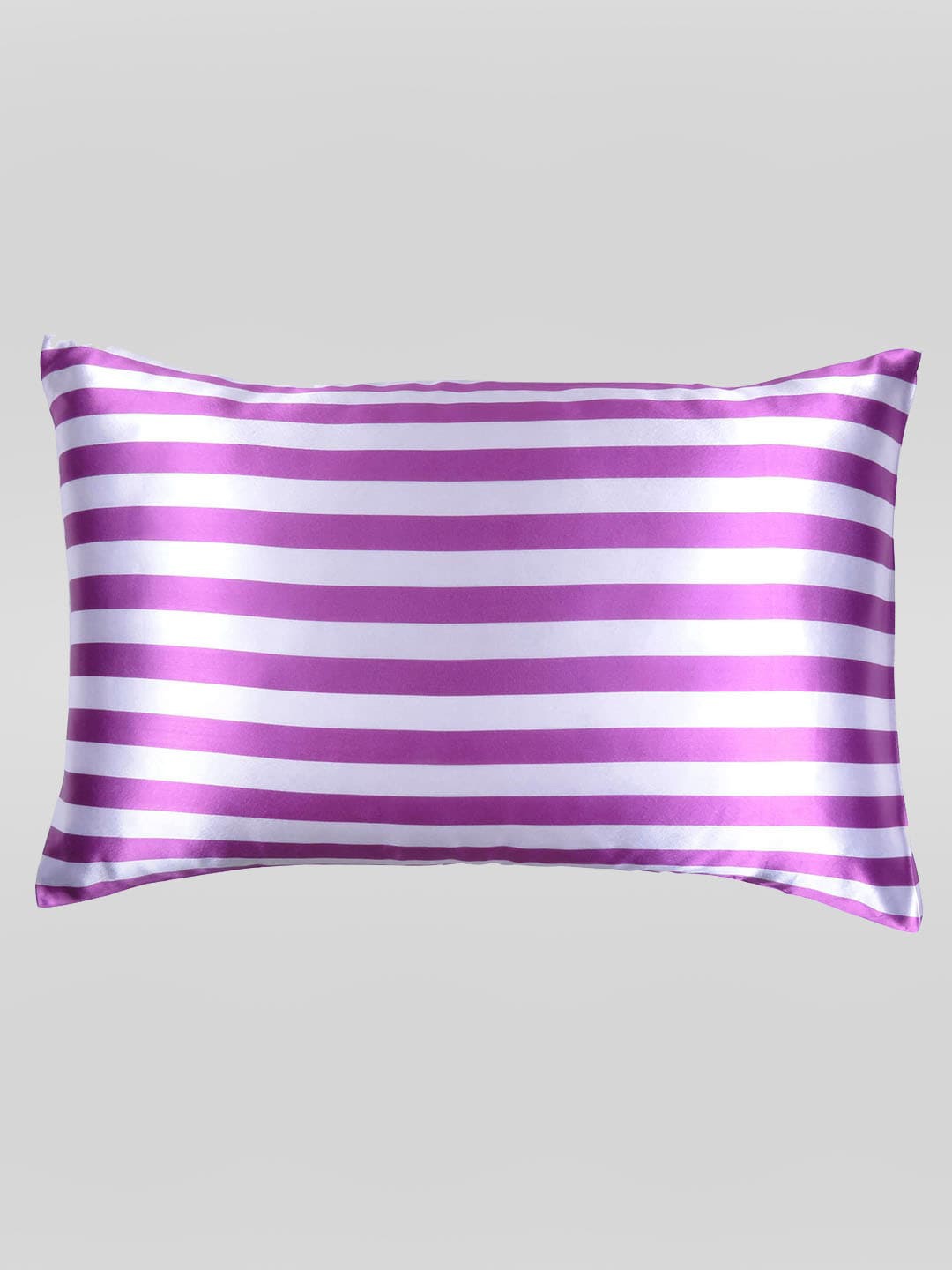 

OUSSUM Purple & White Striped Pillow Cover With Envelop Closure