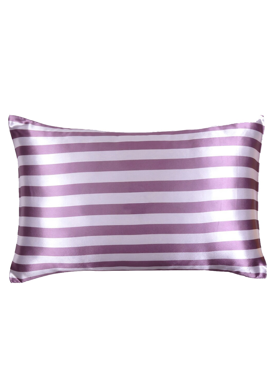 

OUSSUM Striped Pillow Cover with Envelop Closure, Purple