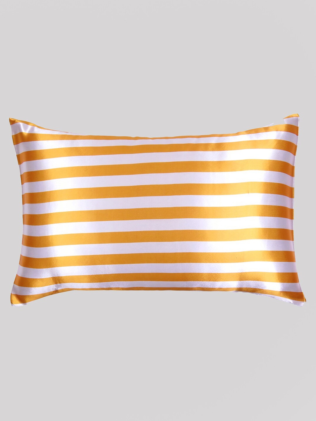 

OUSSUM Tan-Colored & White Striped Pillow Cover With Envelop Closure