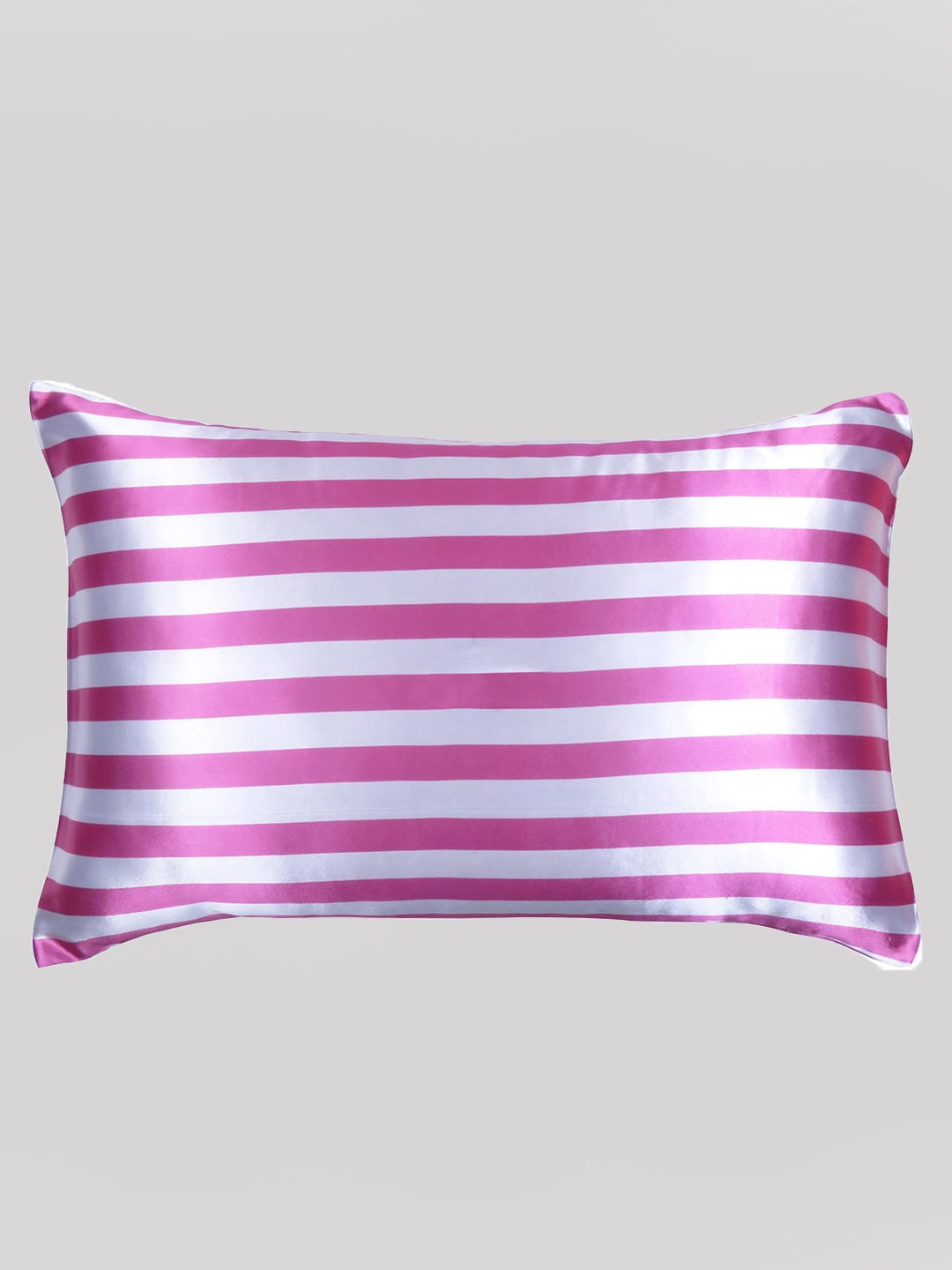 

OUSSUM Pink & White Striped Pillow Cover With Envelop Closure