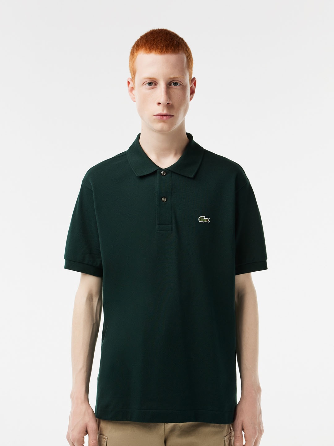 

Lacoste Polo Collar Pure Cotton Casual T-Shirt, Green