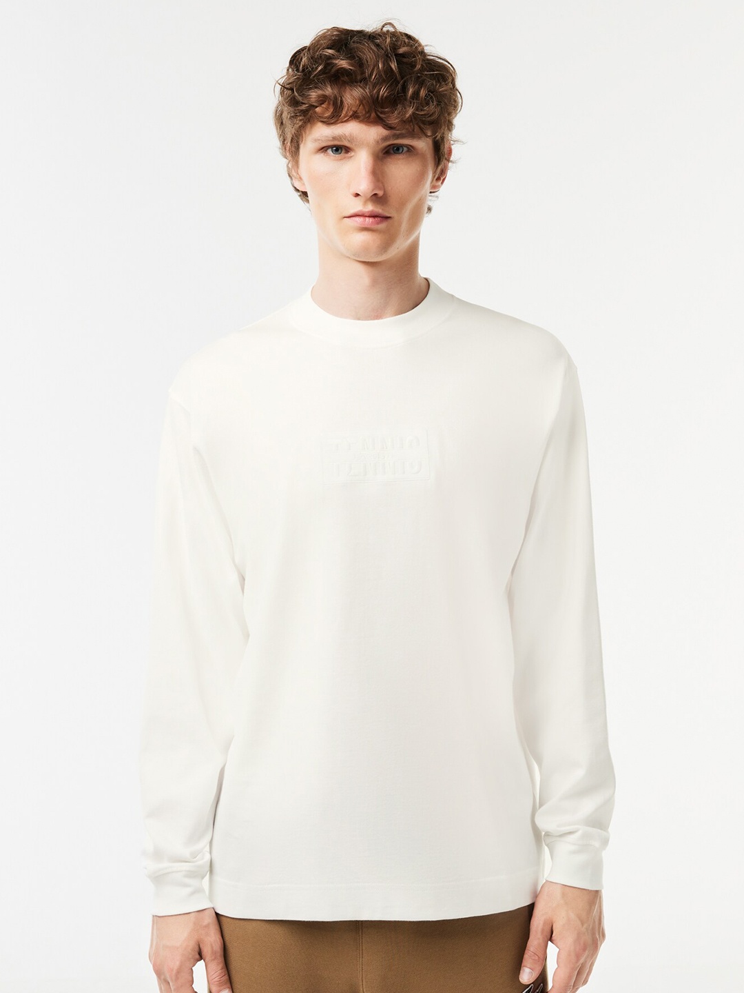 

Lacoste Round Neck Pure Cotton Oversized Fit T-shirt, White