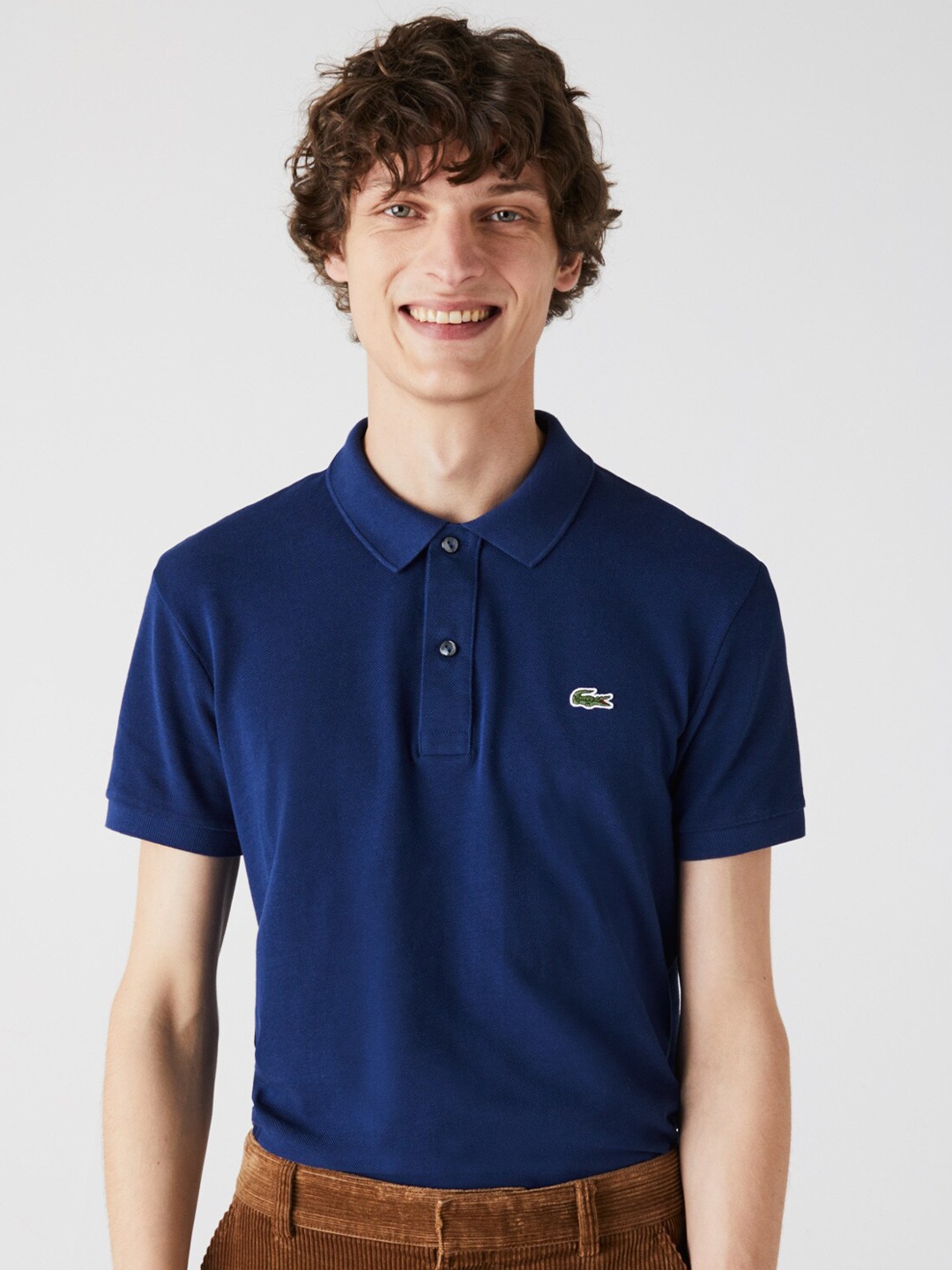 

Lacoste Polo Collar Pure Cotton Slim Fit T-shirt, Navy blue