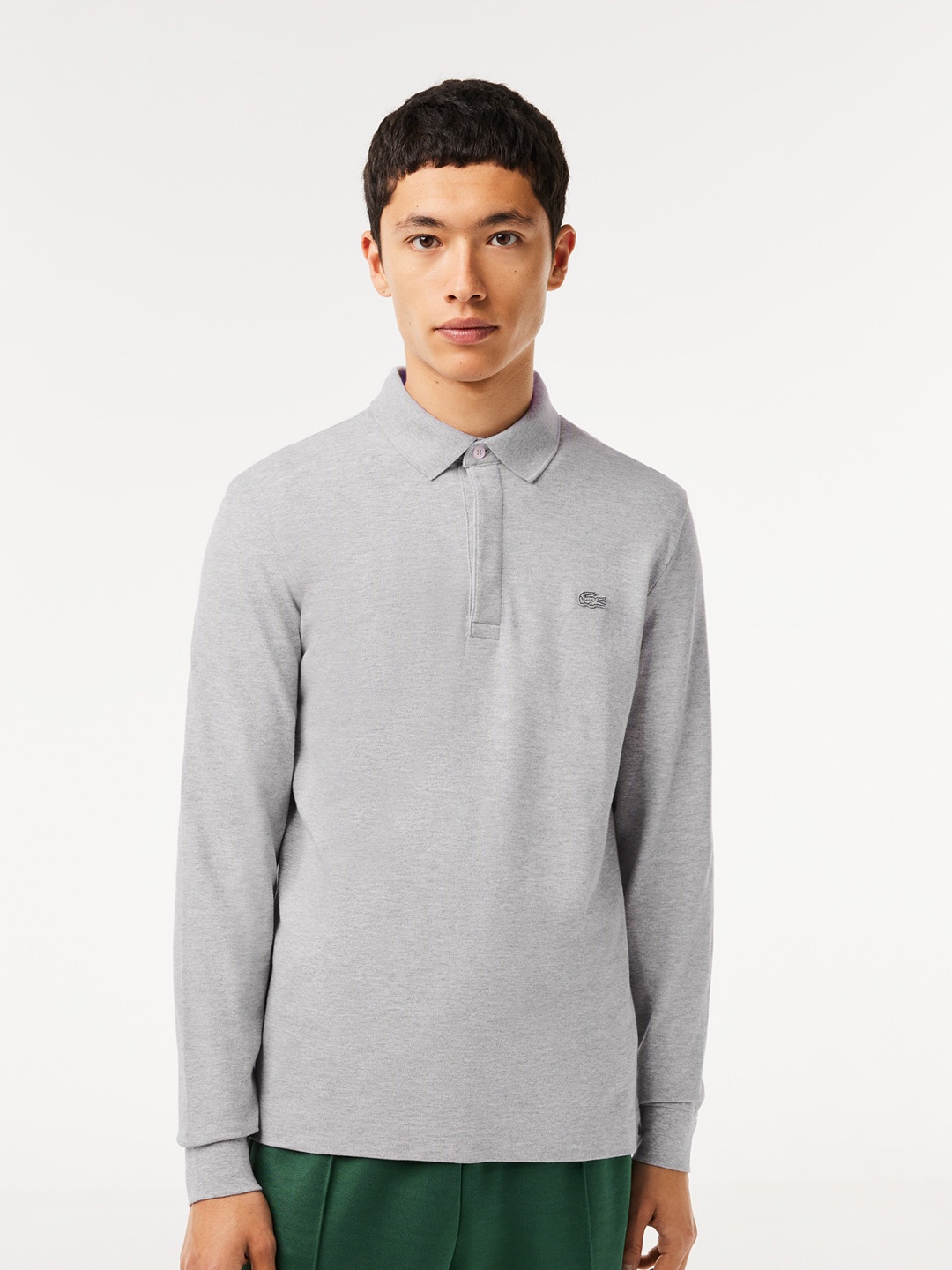 

Lacoste Polo Collar Long Sleeves T-shirt, Grey