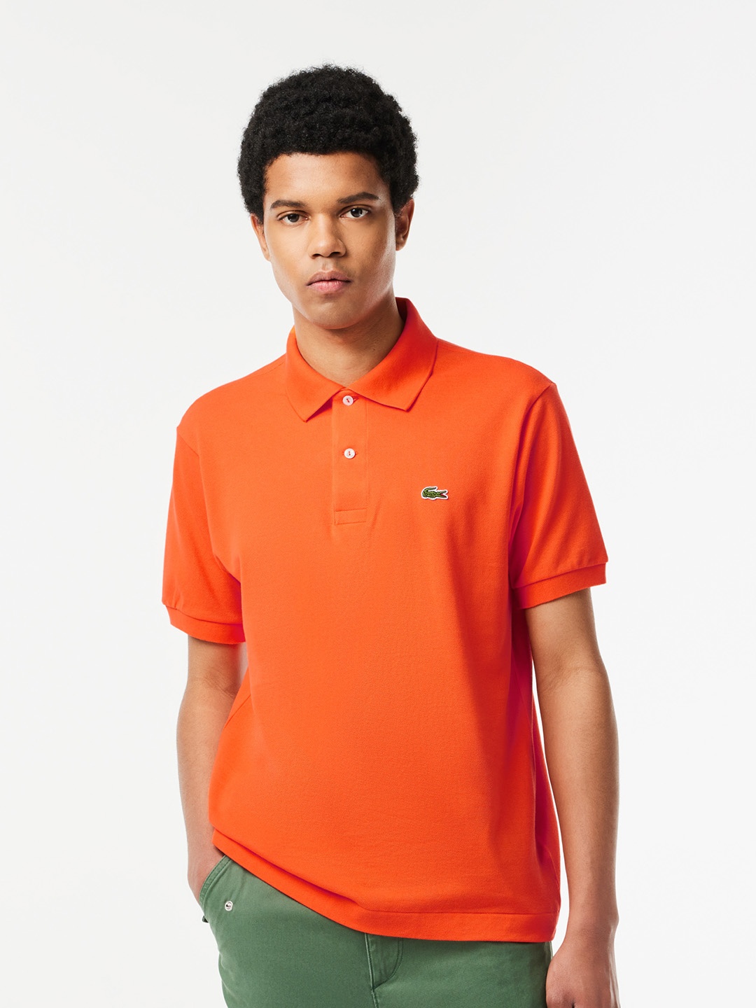 

Lacoste Polo Collar Pure Cotton T-shirt, Orange