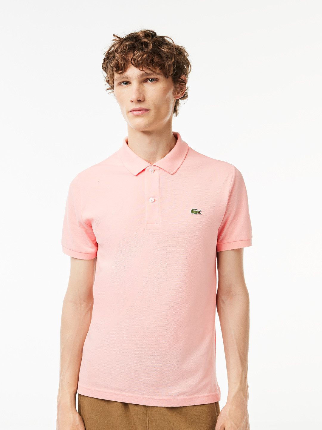 

Lacoste Polo Collar Pure Cotton Slim Fit T-shirt, Pink