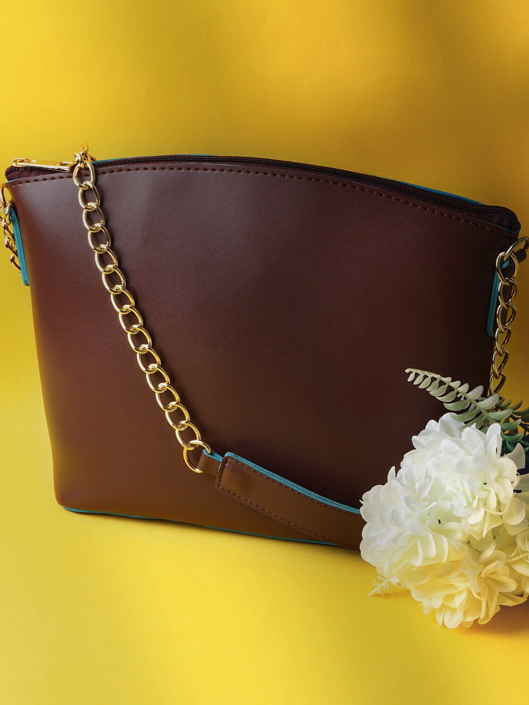 

Anna Claire Structured Sling Bag, Brown