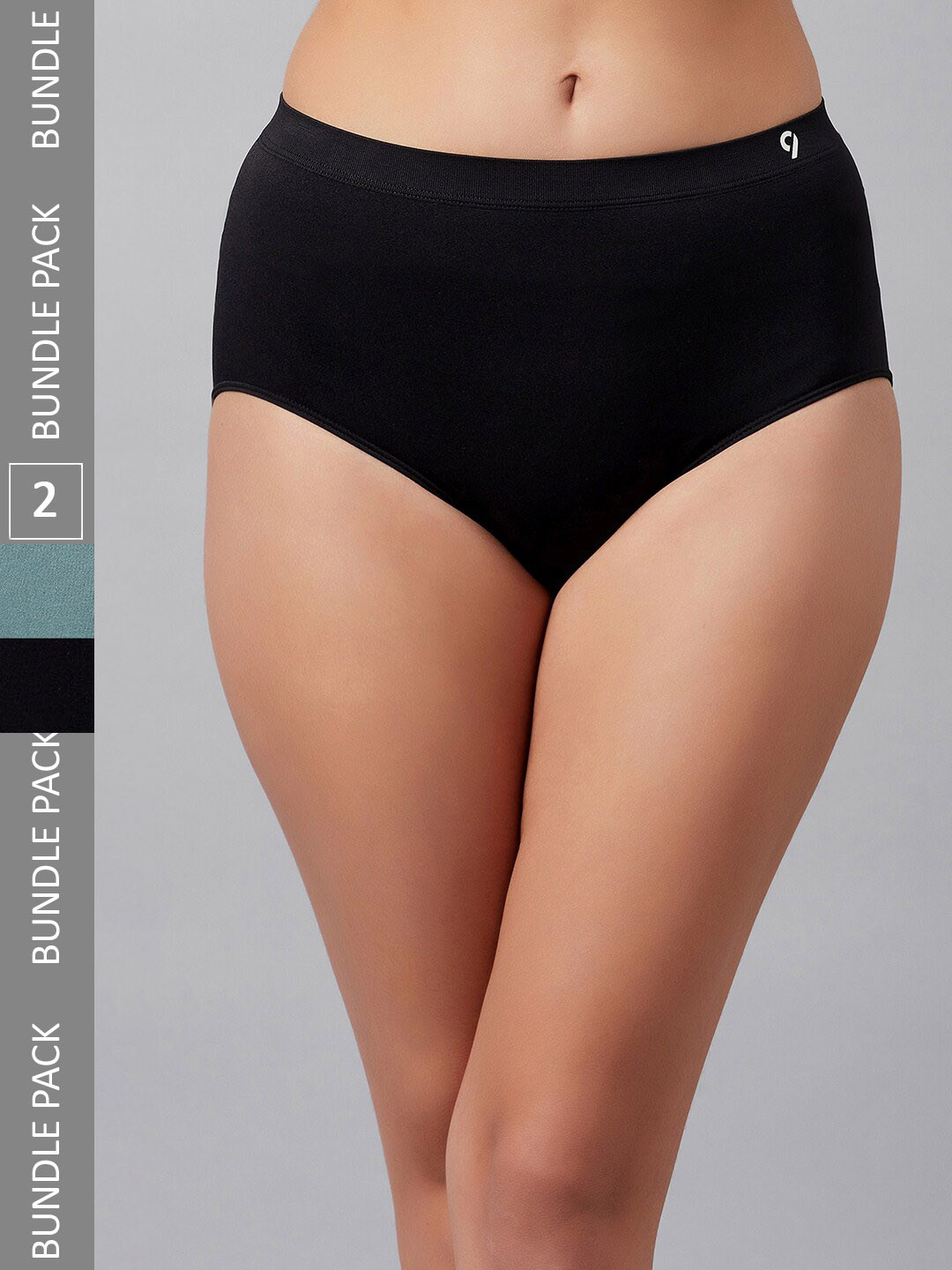 

C9 AIRWEAR Pack Of 2 High-Rise Seamless Technology Hipster Briefs PZ1190_PACK5, Black
