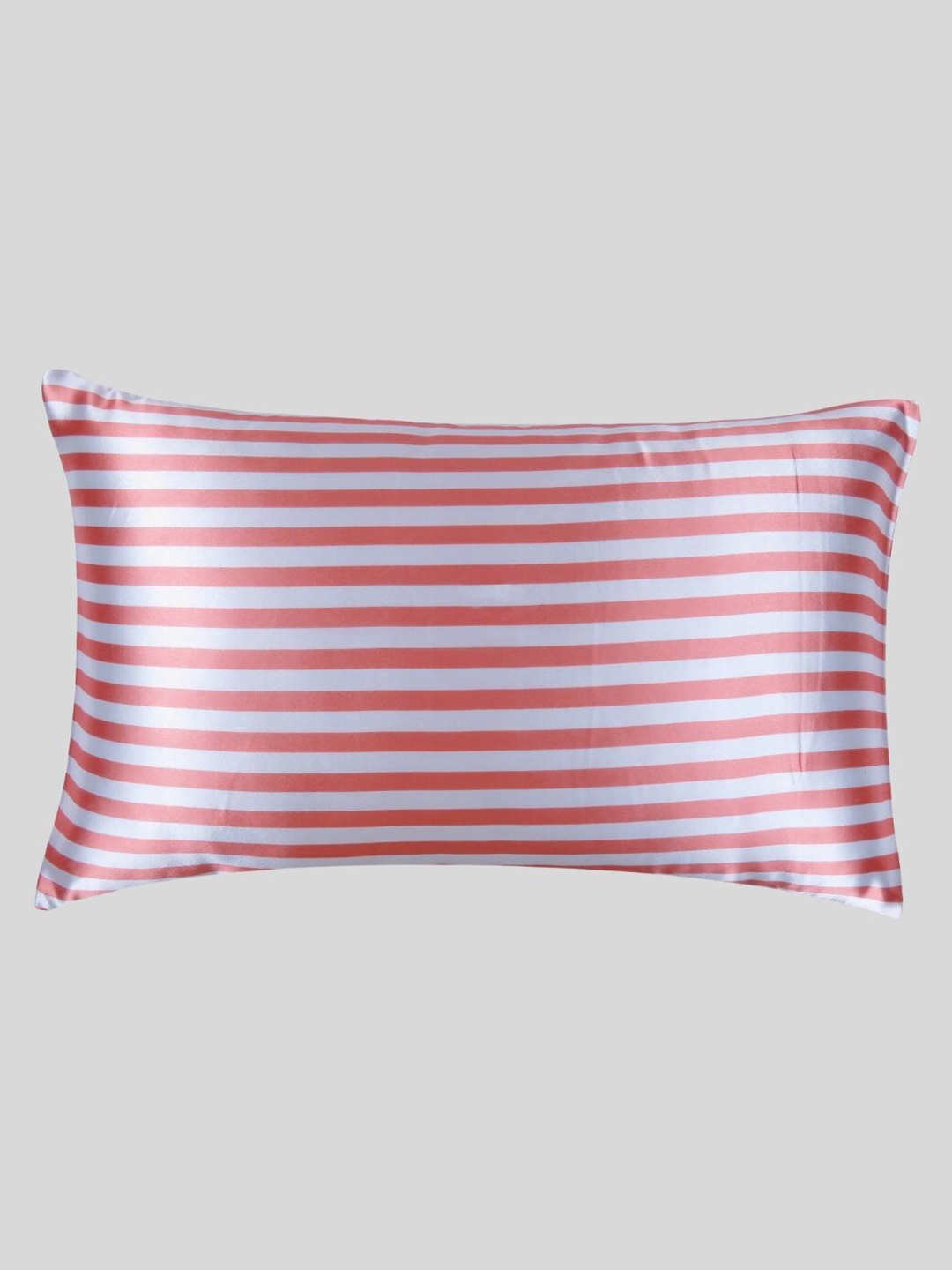 

OUSSUM Pink Striped Satin Rectangle Pillow Cover