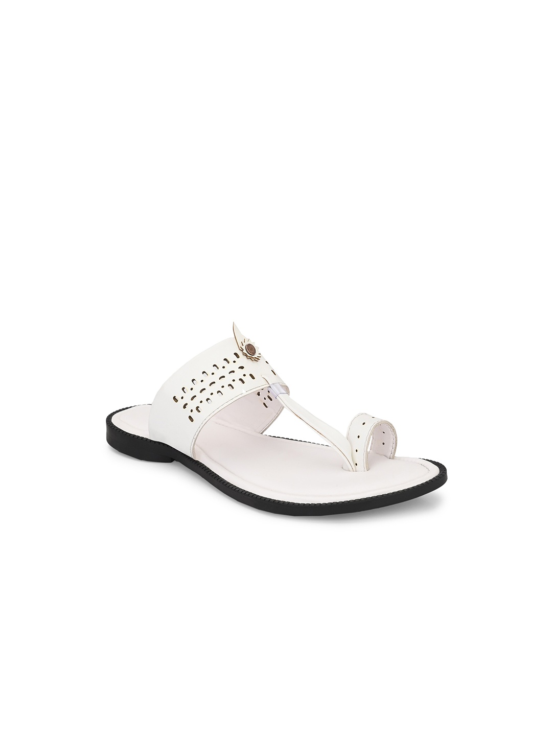 

Azzaro Black Men Textured Comfort Sandals, White