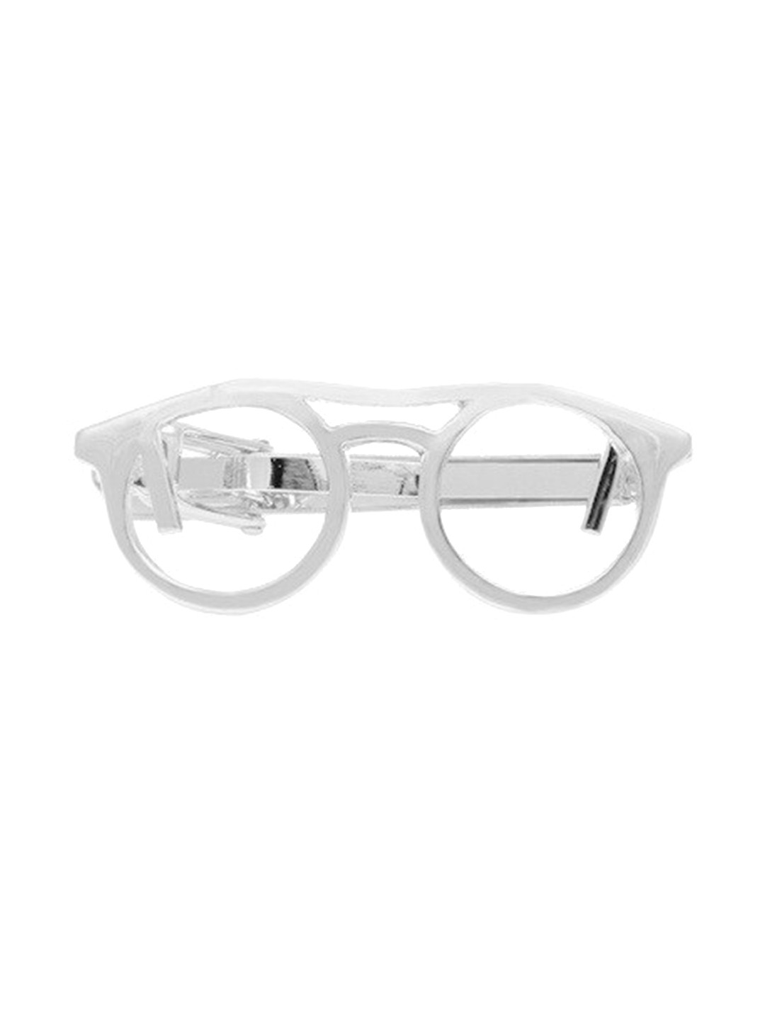 

The Tie Hub Men Round Spectacles-charm Brooch, Silver