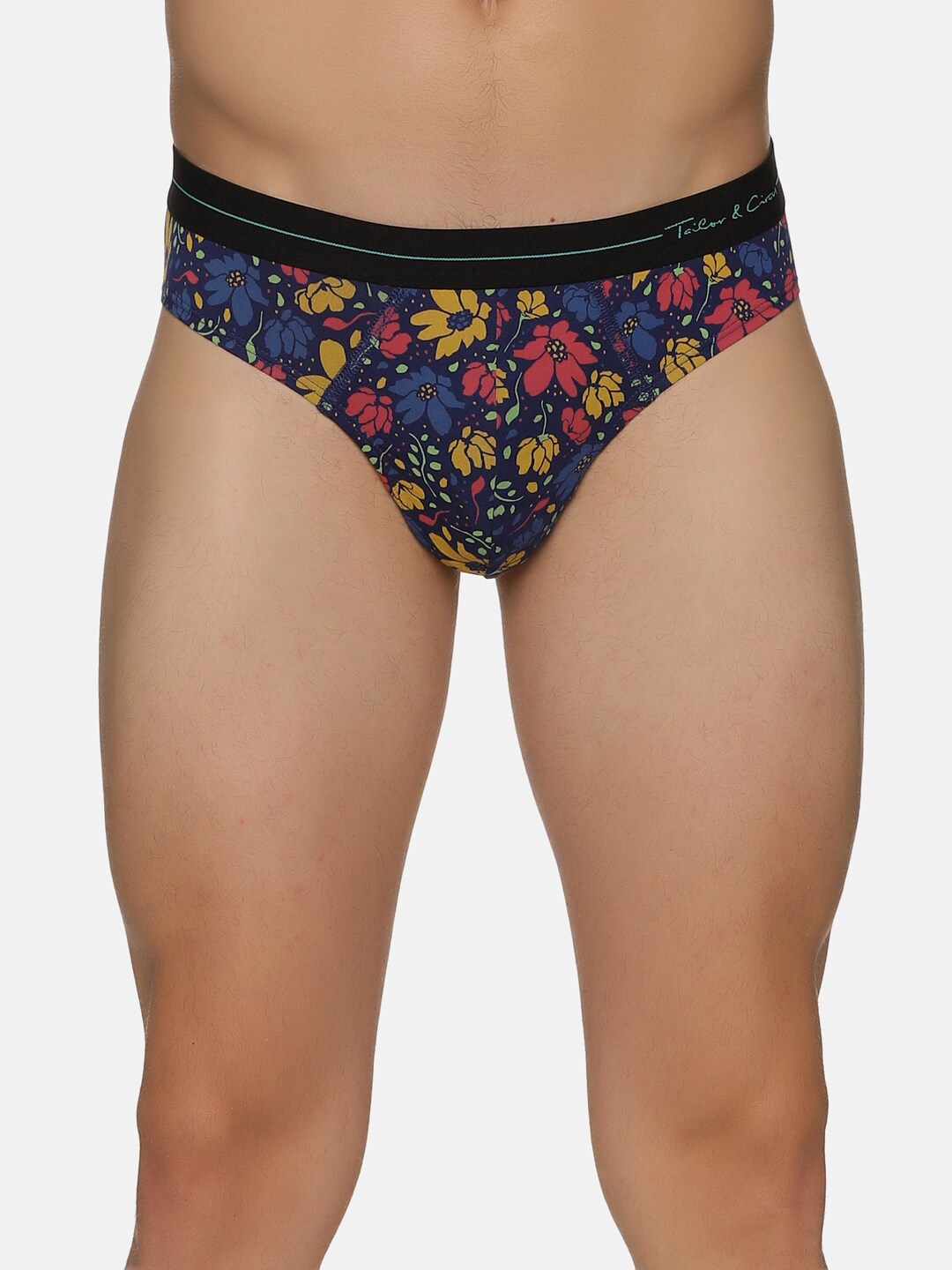 

Tailor & Circus Floral Printed Anti-Bacterial Basic Briefs BR_1PK_GE, Blue