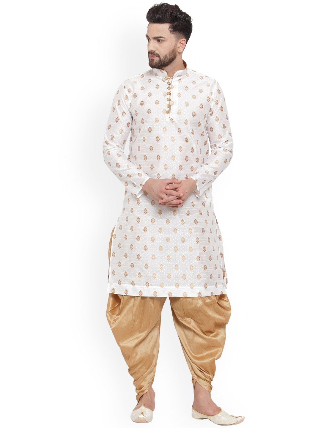 

Sydney Heights Ethnic Motif Zari Straight Kurta with Dhoti Pants, White