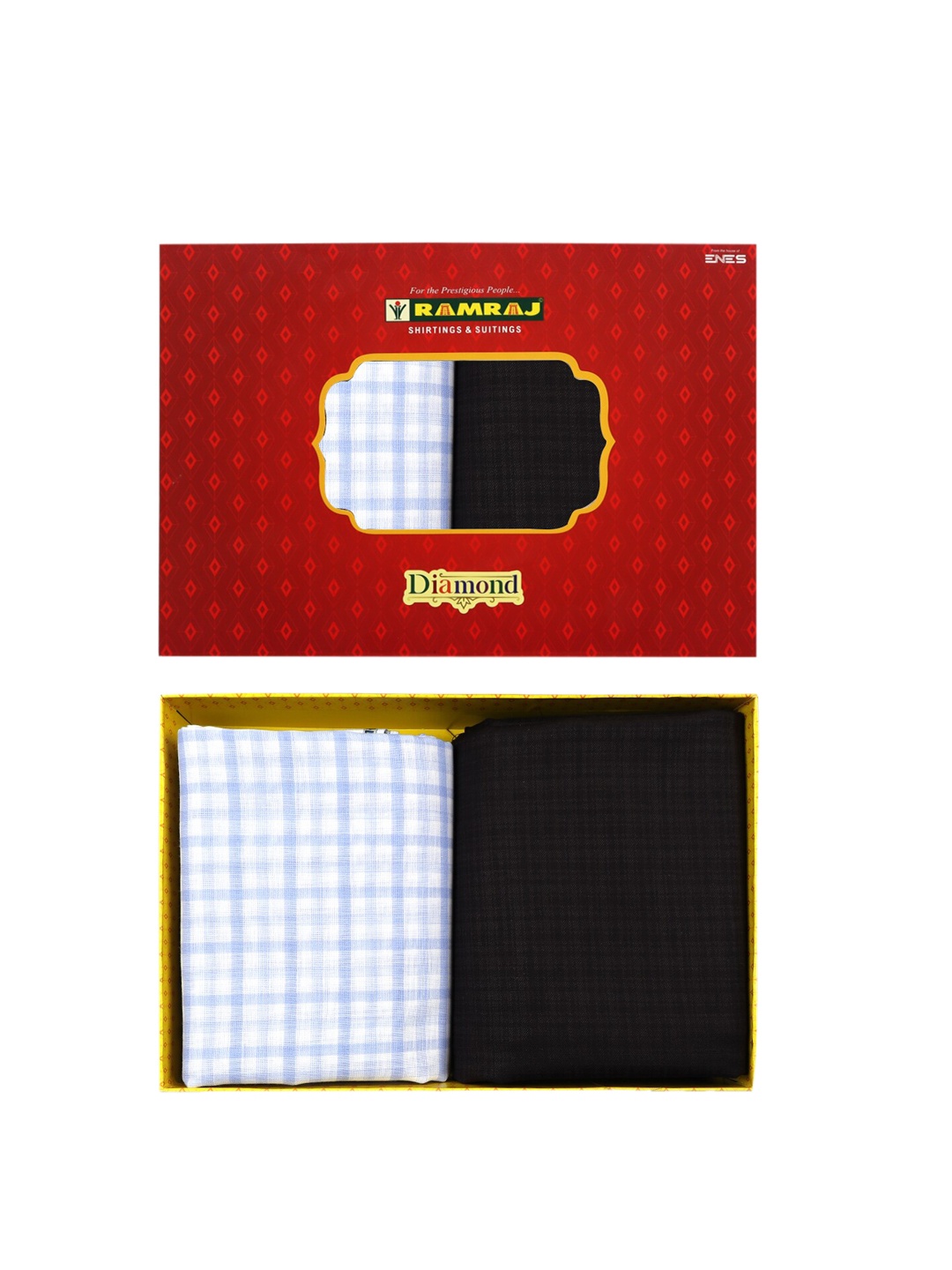 

Ramraj Men Checked Shirt & Trouser Clothing Fabric, Blue