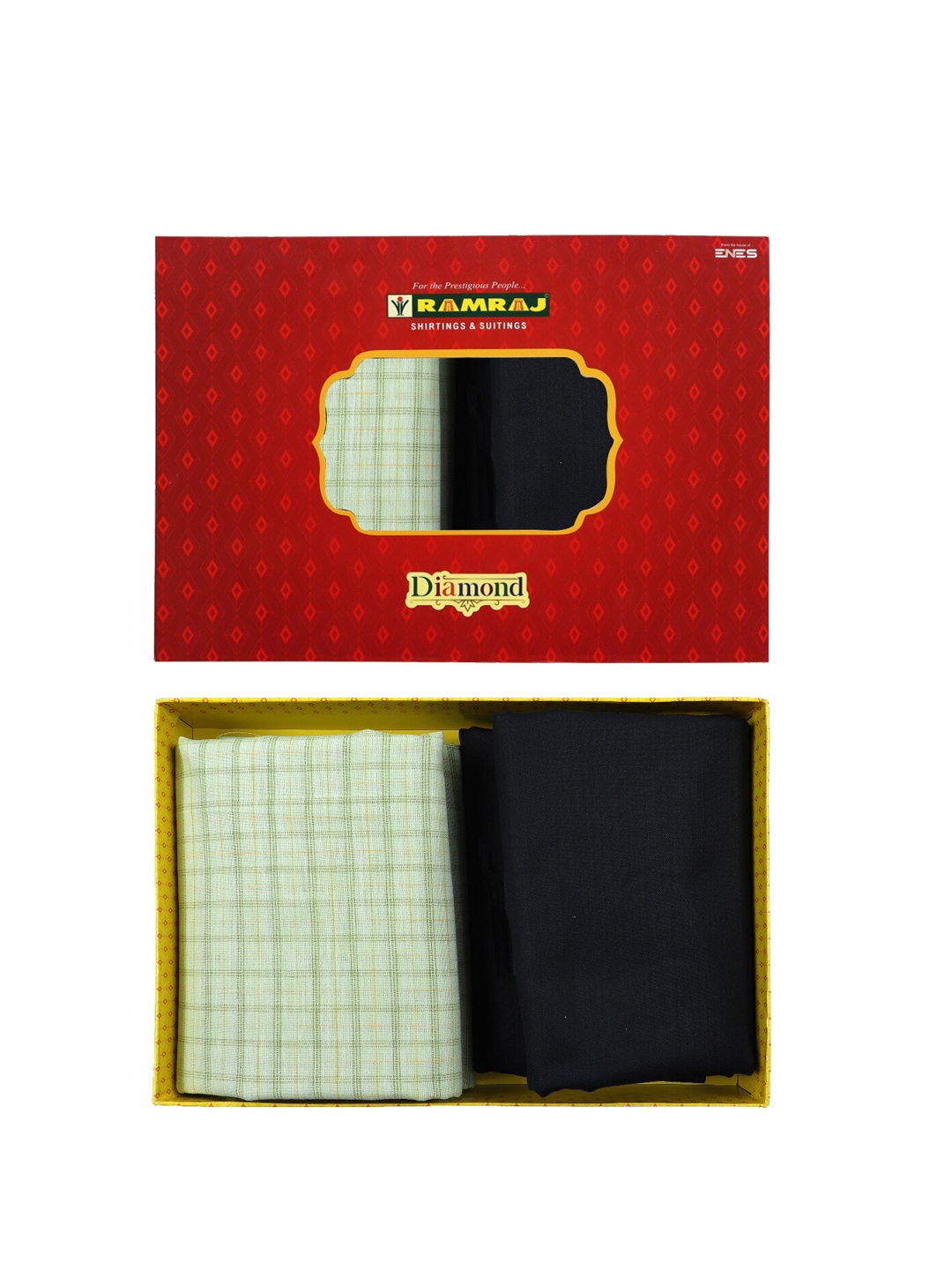 

Ramraj Men Checked Shirt & Trouser Clothing Fabric, Green