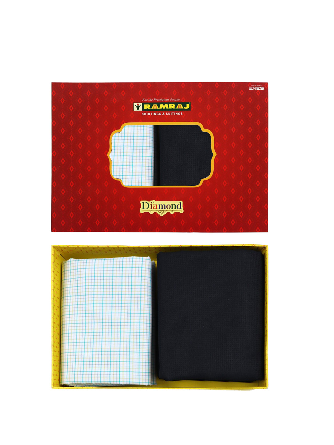 

Ramraj Men Checked Shirt & Trouser Clothing Fabric, White