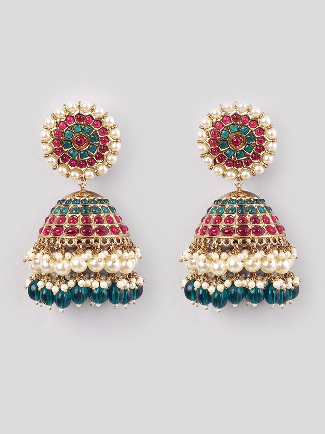 

phuljhadi Gold-Plated Contemporary Jhumkas Earrings