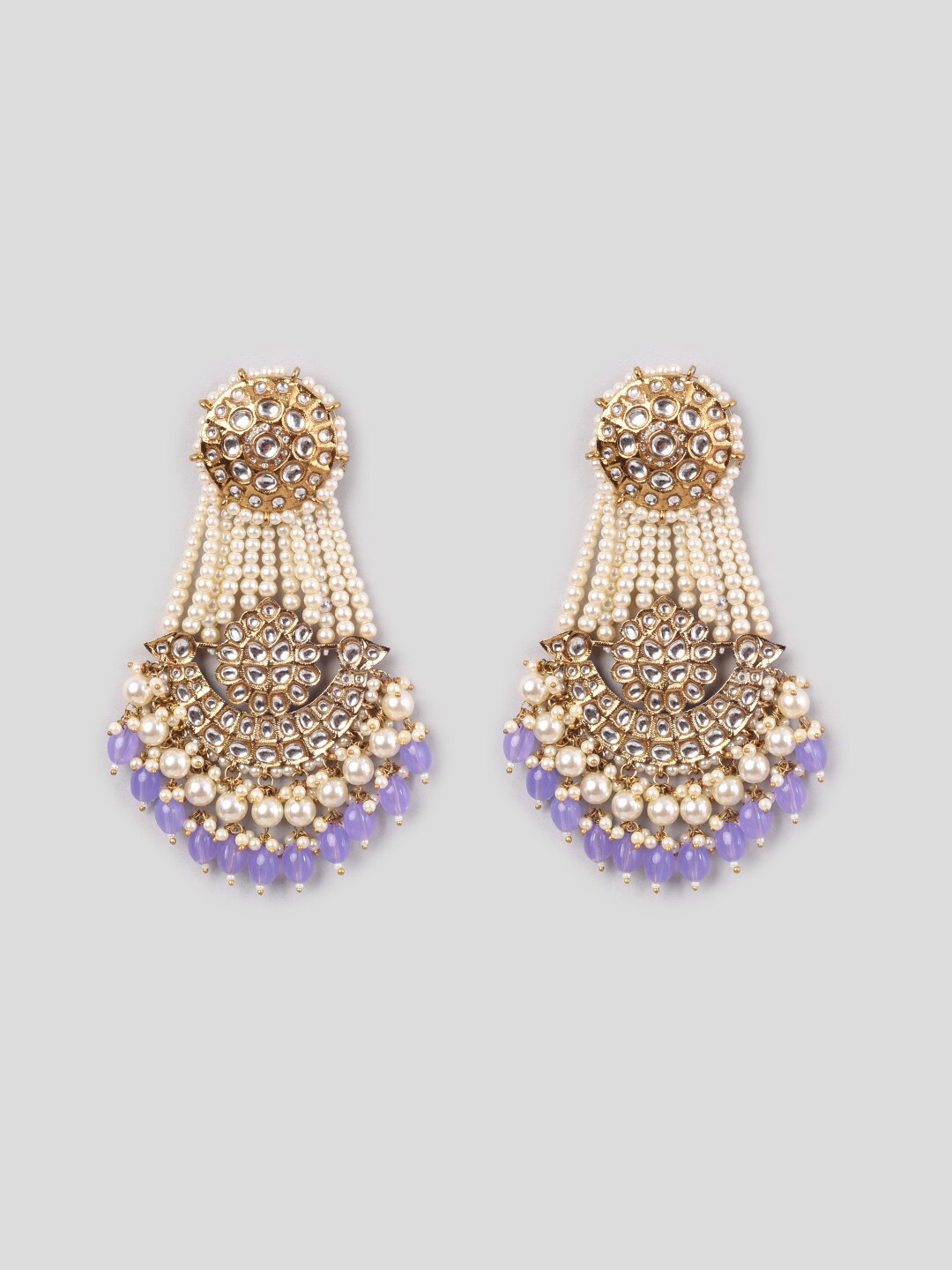 

phuljhadi Gold-Plated Contemporary Chandbalis Earrings