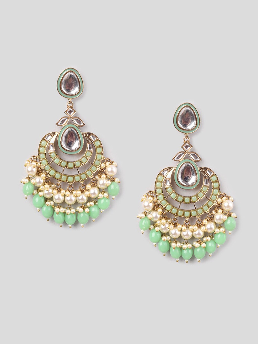 

phuljhadi Gold-Plated Contemporary Chandbalis