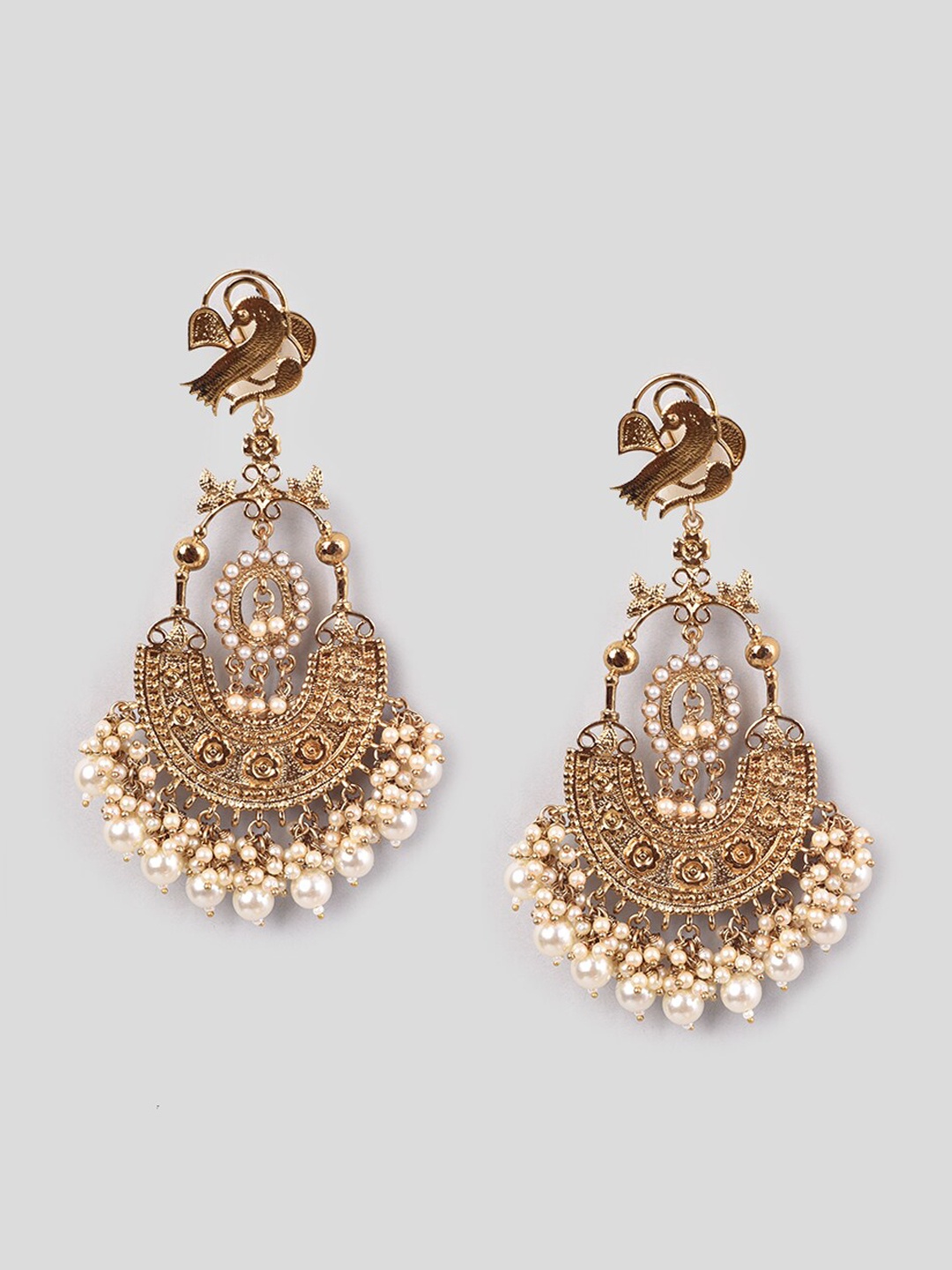 

phuljhadi Gold-Plated Chandbalis Earrings