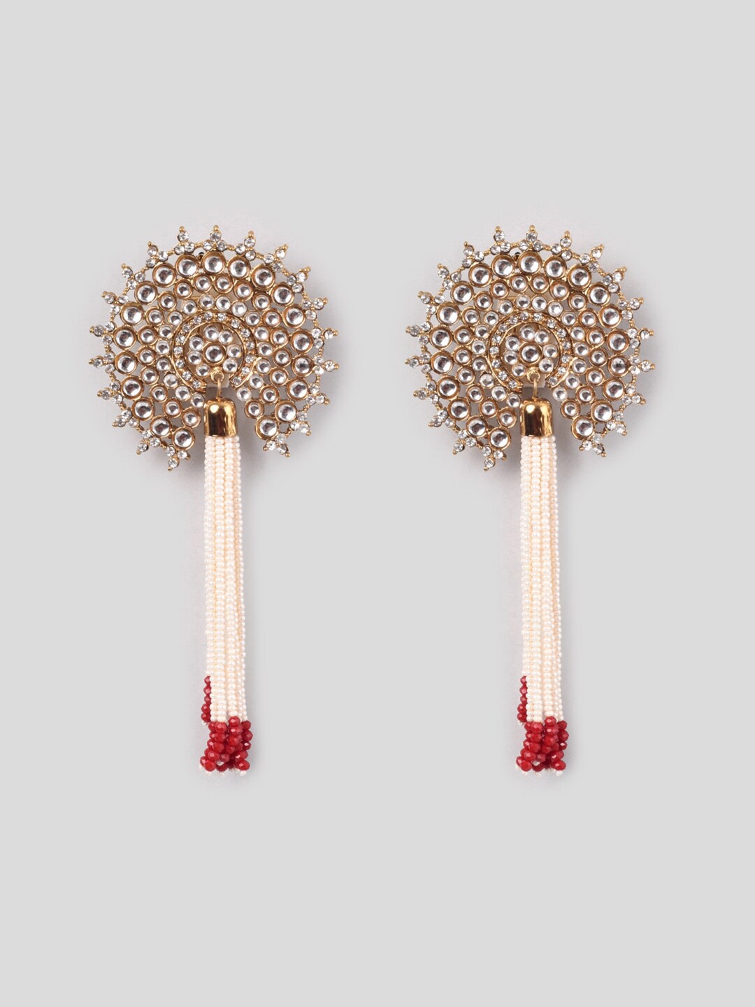 

phuljhadi Gold-Plated Contemporary Drop Earrings