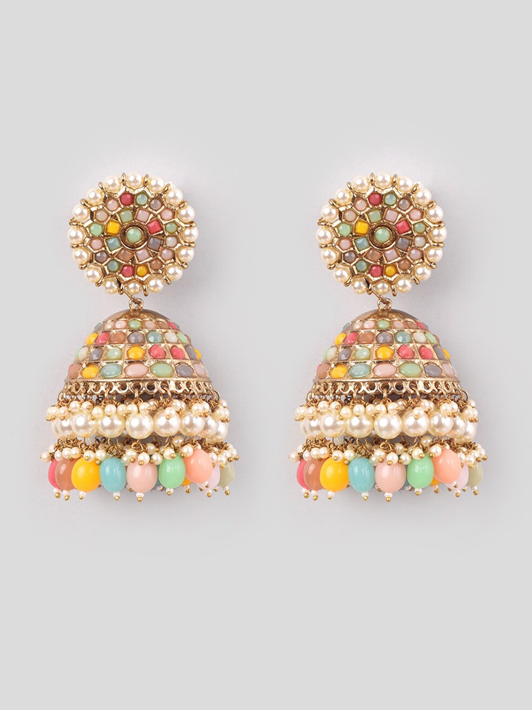 

phuljhadi Gold-Plated Contemporary Jhumkas