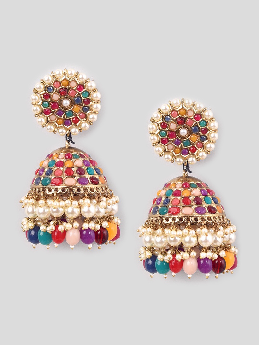 

phuljhadi Gold-Plated Contemporary Jhumkas Earrings