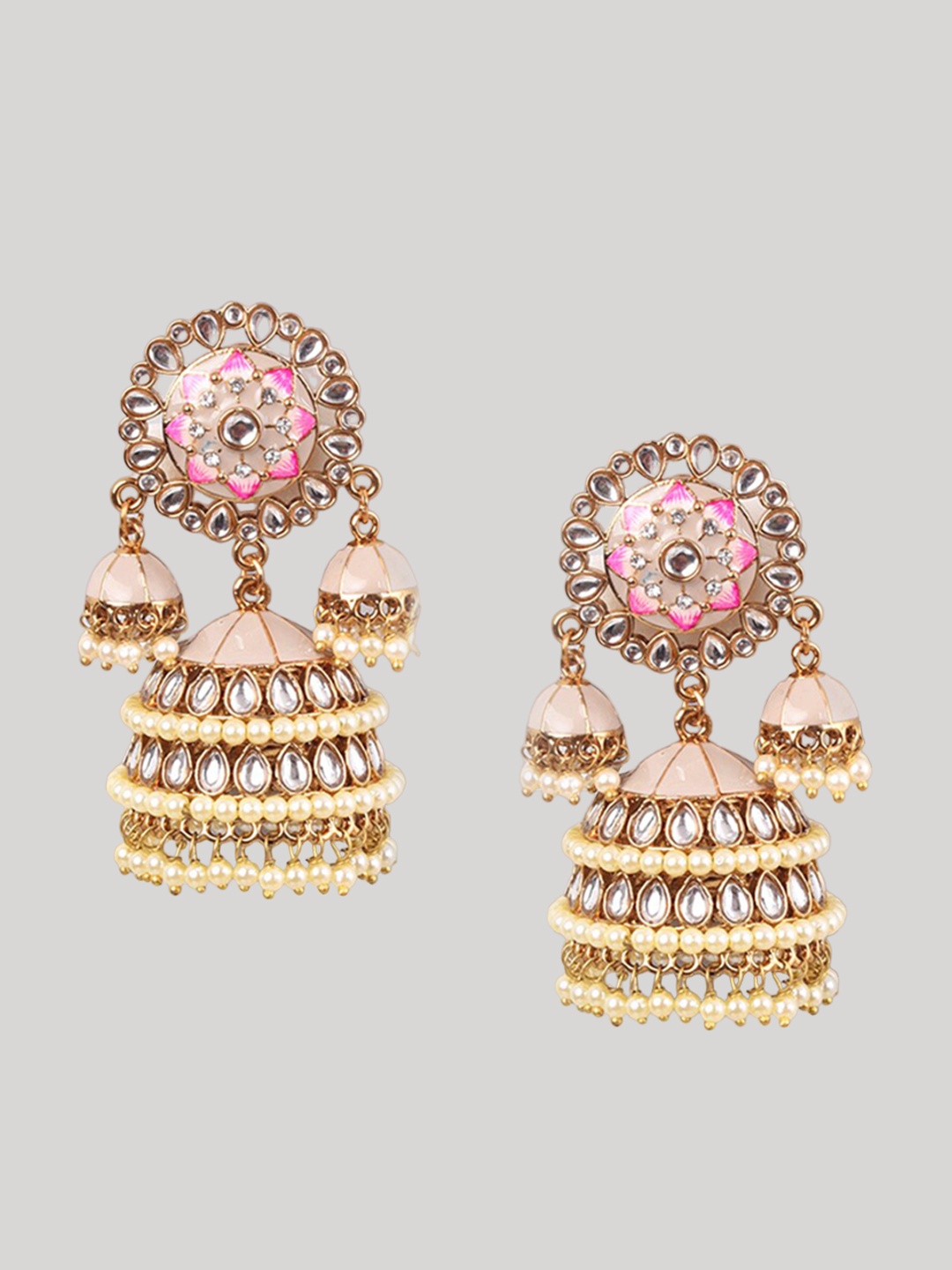 

phuljhadi Gold-Plated Contemporary Jhumkas Earrings