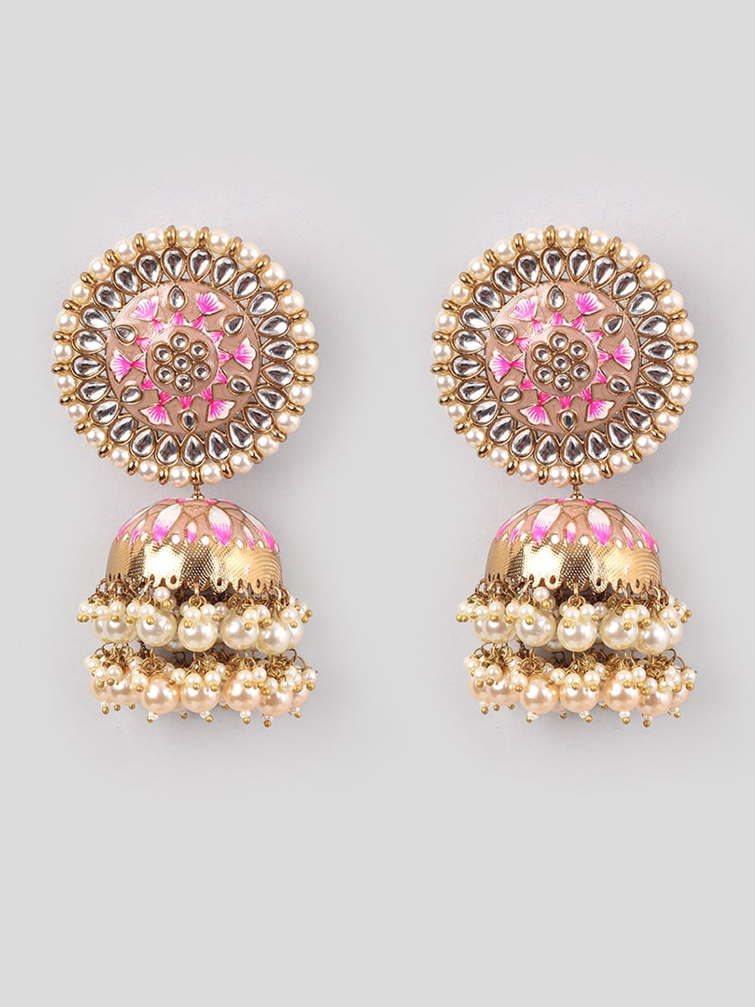 

phuljhadi Gold-Plated Contemporary Jhumkas Earrings