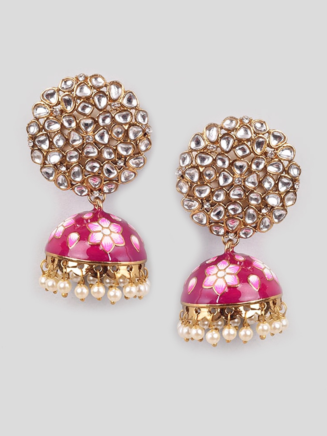 

phuljhadi Gold-Plated Contemporary Jhumkas