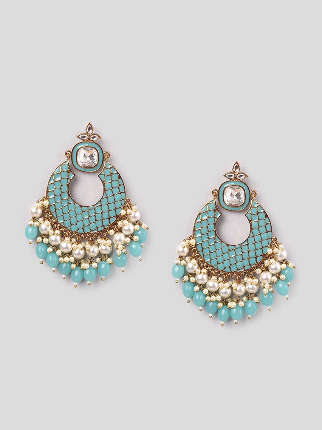 

phuljhadi Gold-Plated Contemporary Drop Earrings