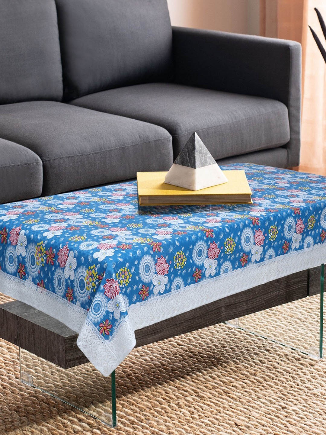 

Dakshya Industries Blue Printed 4 Seater Table Covers