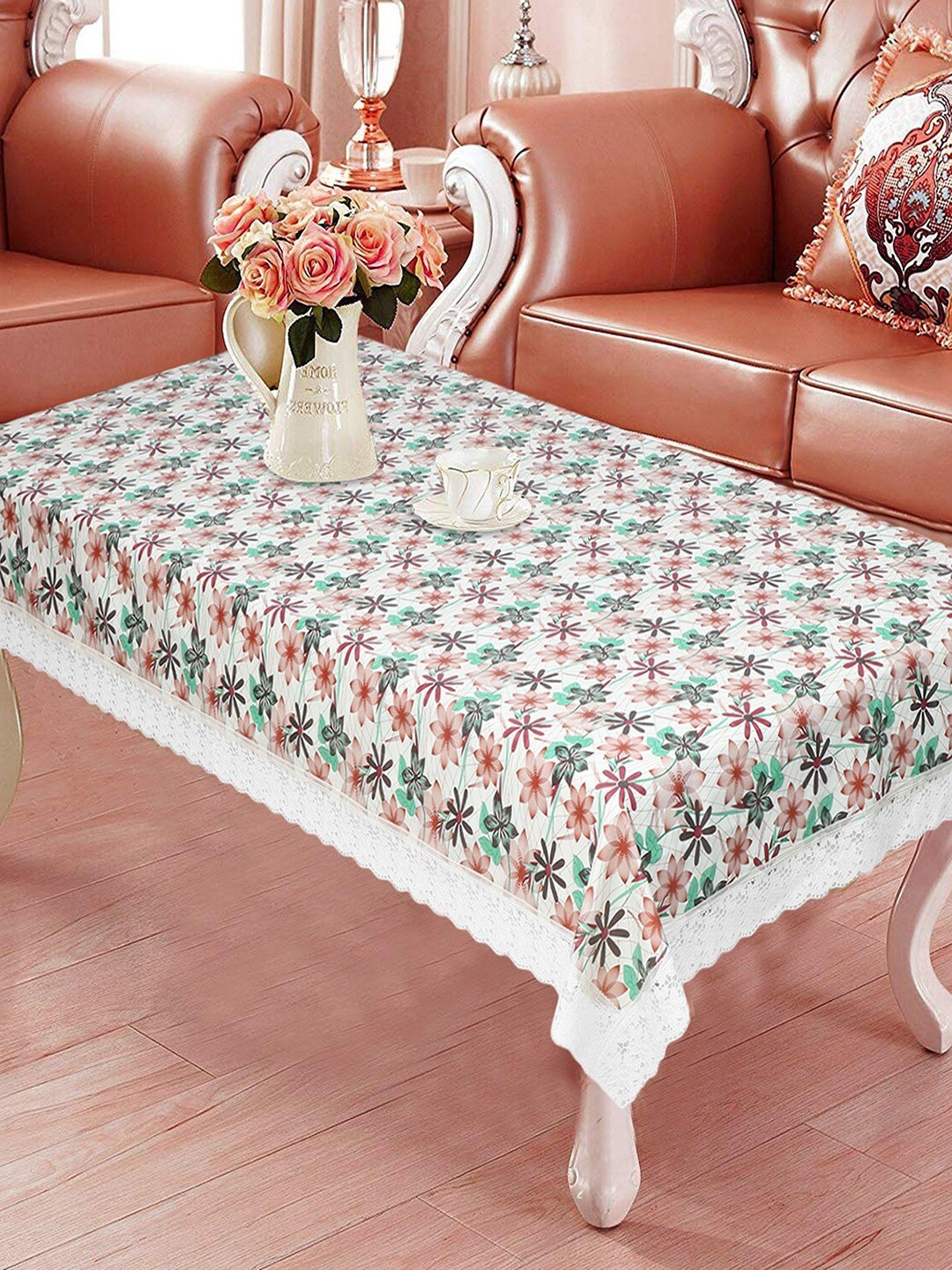 

Dakshya Industries Green Floral Printed 4 Seater Table Covers