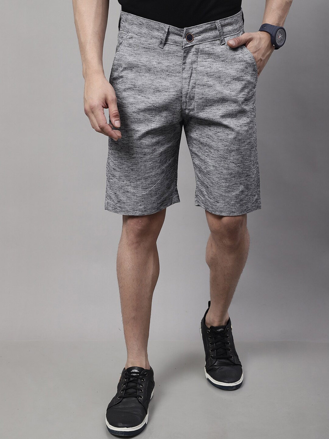 

Majestic Man Men Slim Fit Chino Shorts, Black