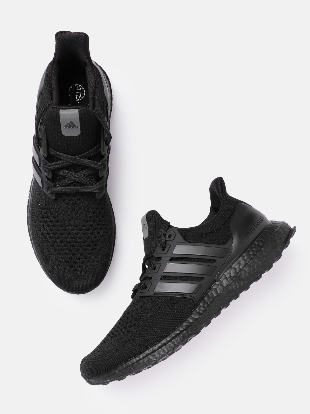 

ADIDAS Women Woven Design Ultraboost 1.0 Running Shoes, Black