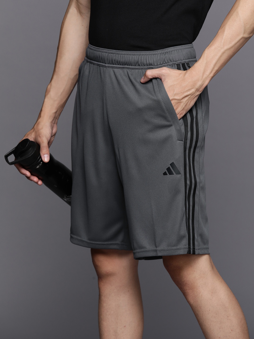 

ADIDAS Men TR-ES PIQ 3S Aeroready Designed 2 Movement Training Shorts, Charcoal