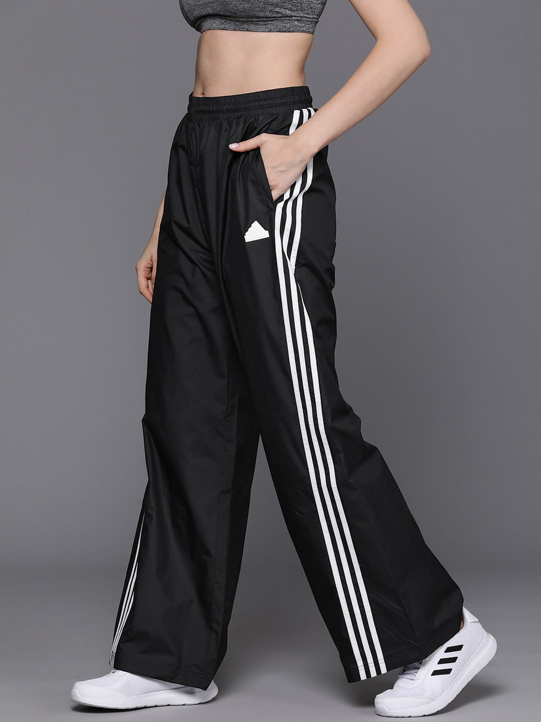 

ADIDAS Future Icons 3-Stripes Woven Track Pants, Black