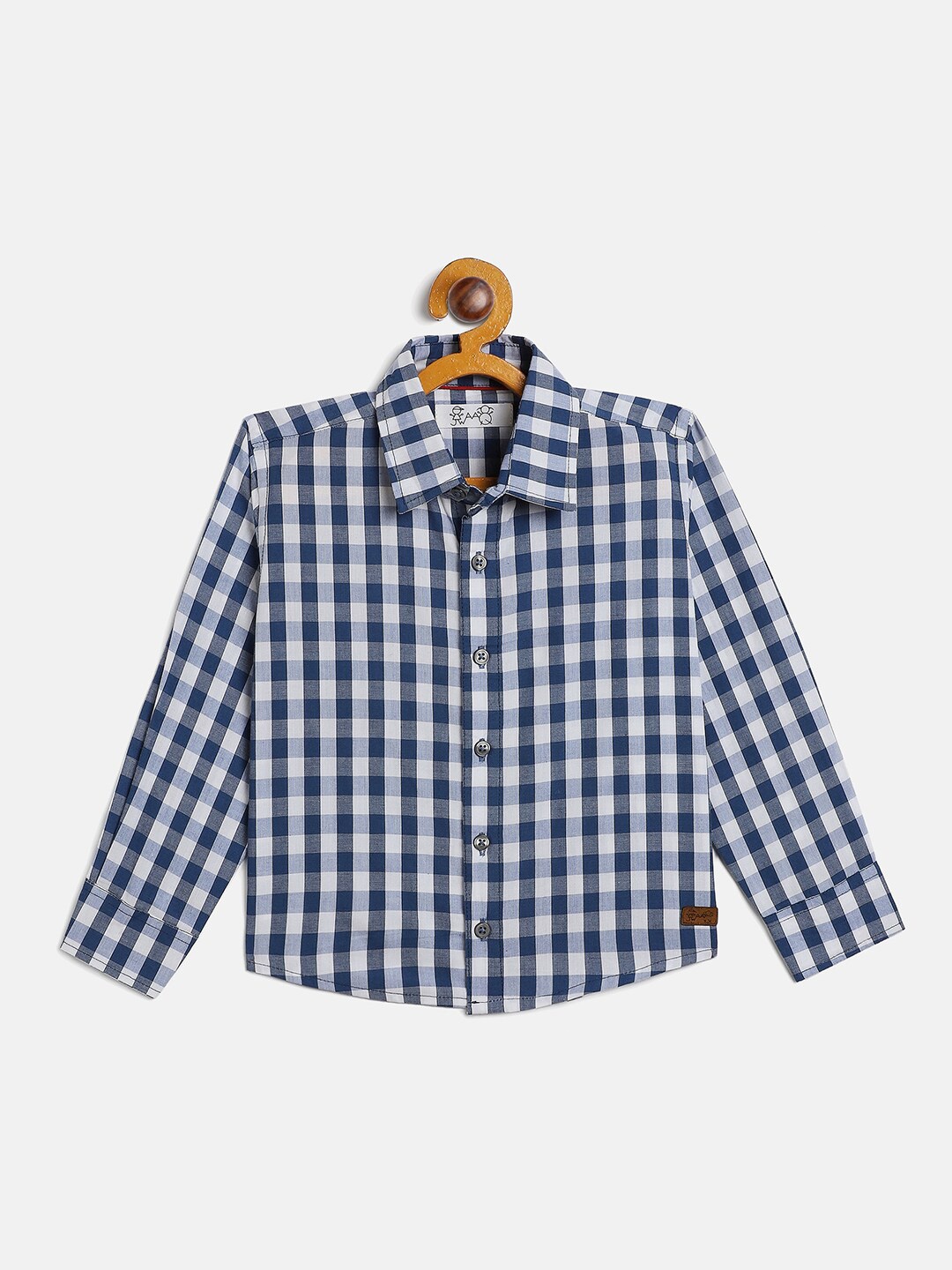 

JWAAQ Boys Relaxed Buffalo Checks Opaque Cotton Casual Shirt, Blue