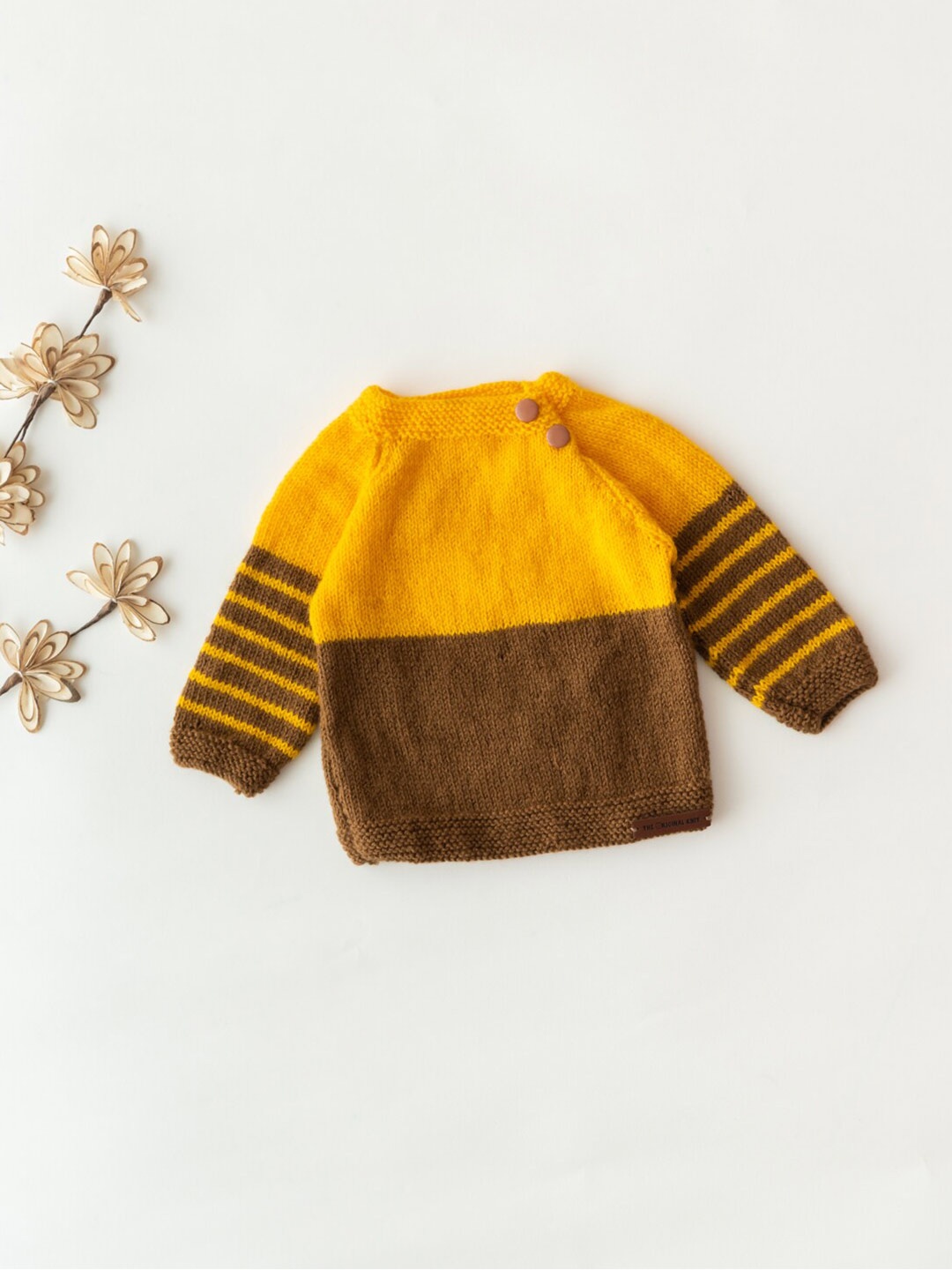 

The Original Knit Kids Colourblocked Pullover Sweater, Brown