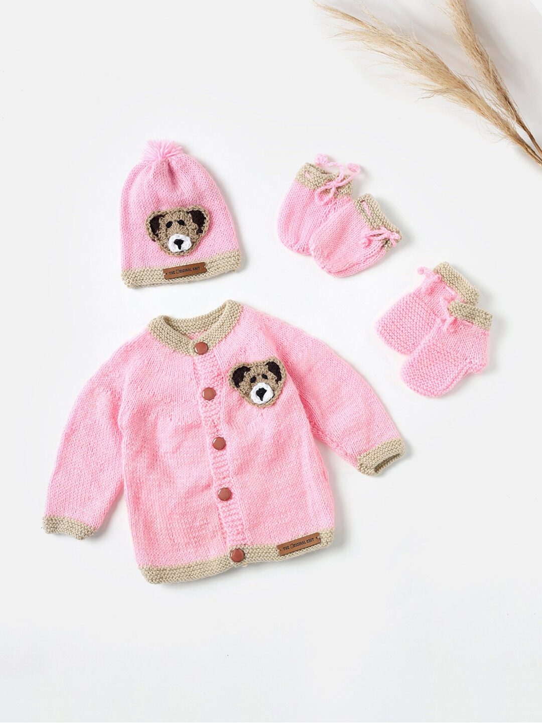 

The Original Knit Acrylic Kids Clothing Set, Pink