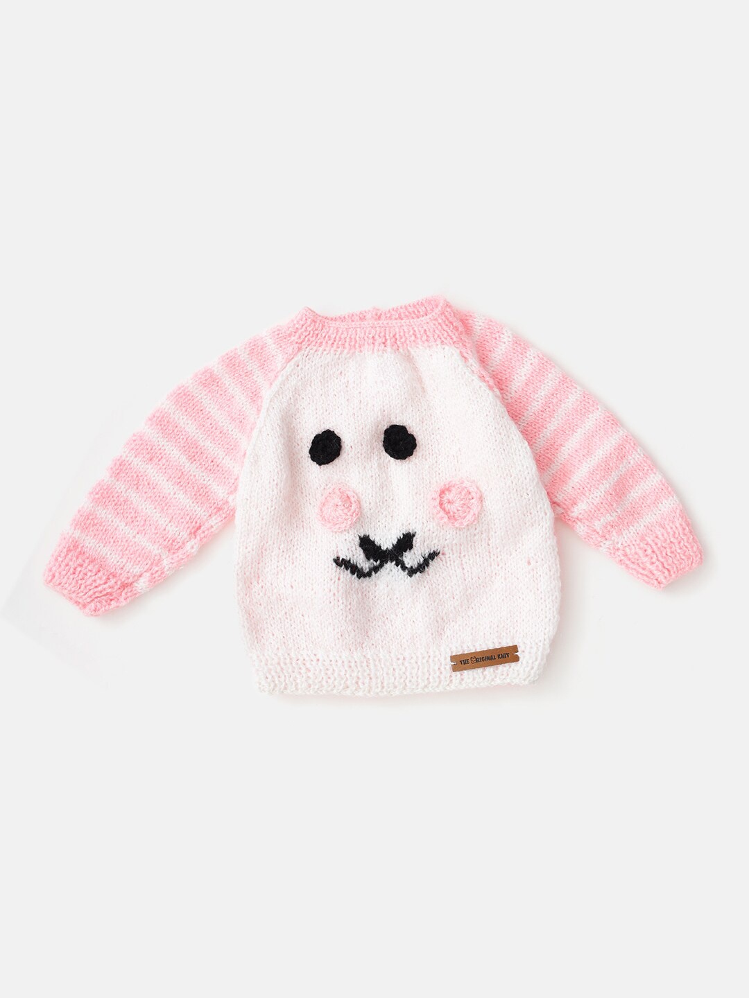 

The Original Knit Infant Kids Embroidered Acrylic Pullover, Pink