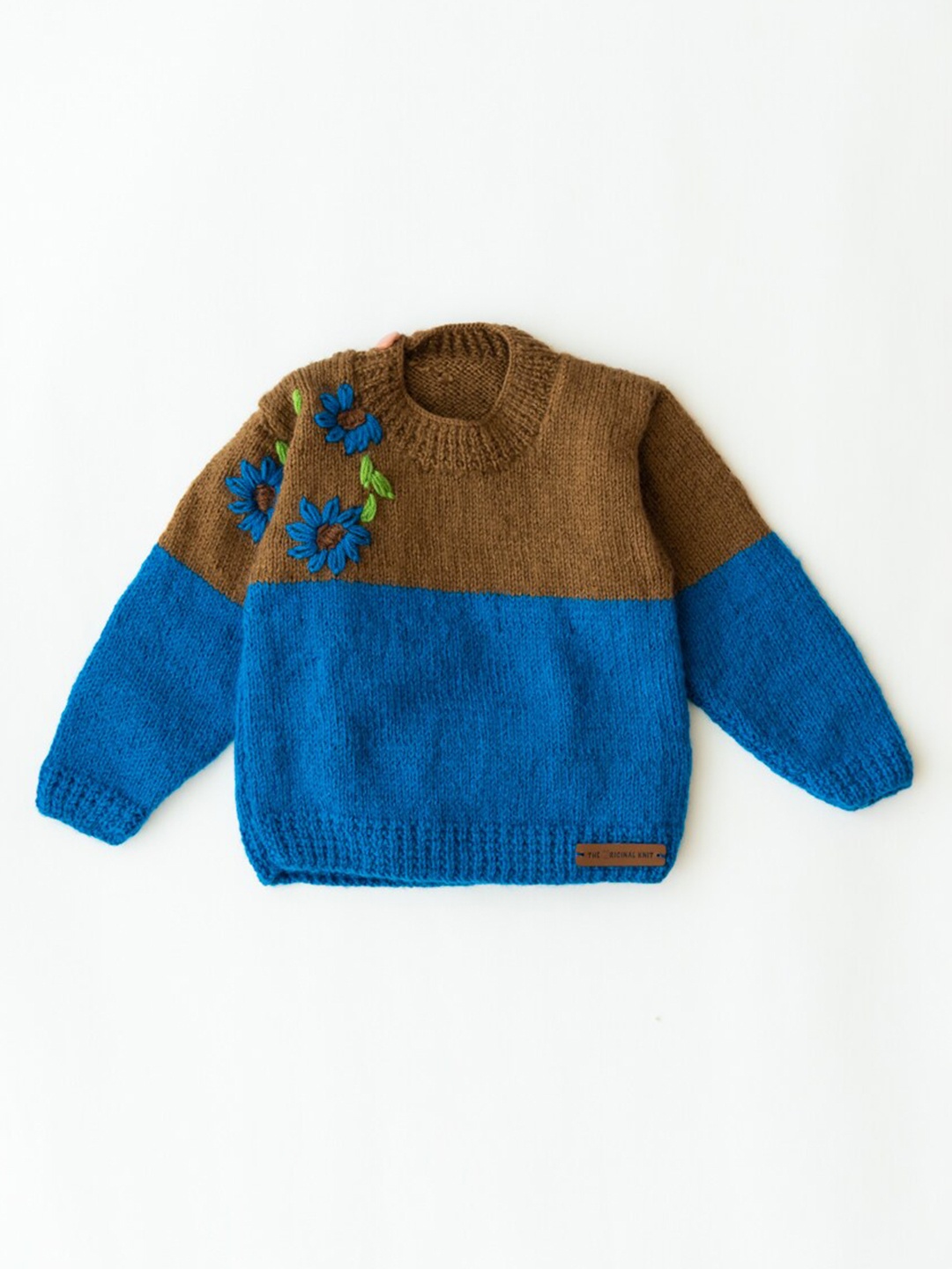 

The Original Knit Infant Kids Colourblocked Pullover Sweater, Brown