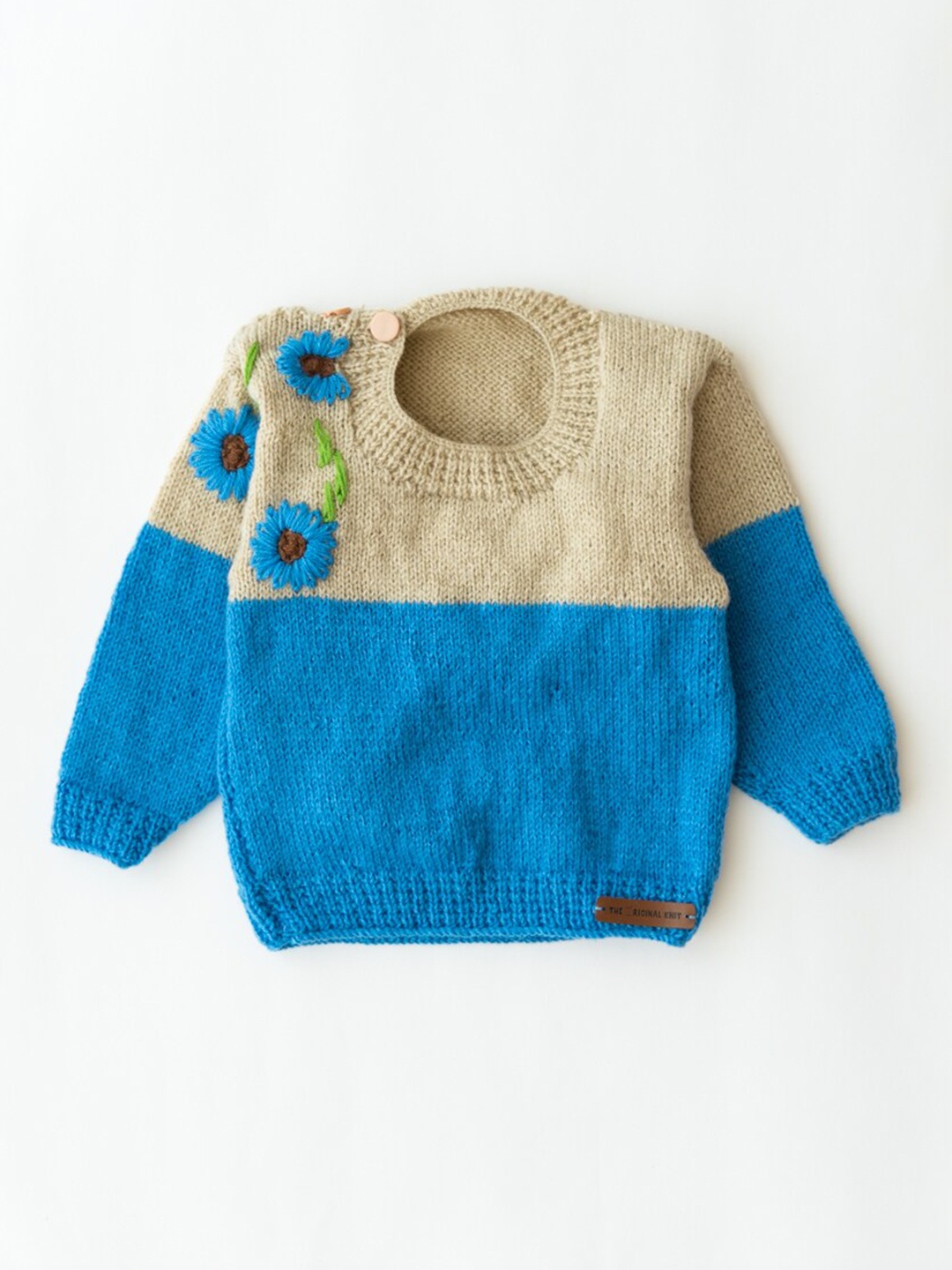 

The Original Knit Infant Kids Colourblocked Pullover Sweater, Beige