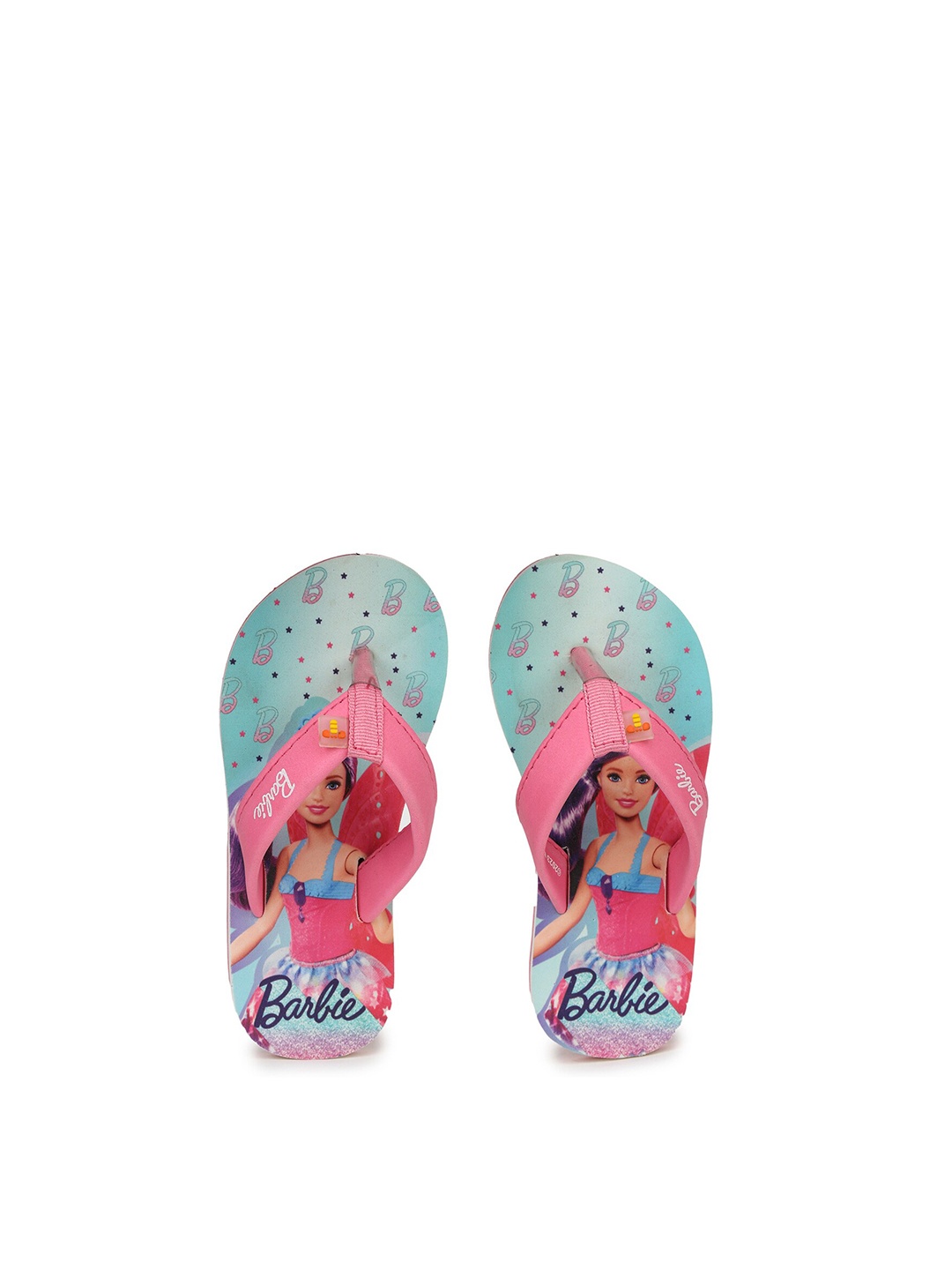 

toothless Girls Barbie Printed Rubber Thong Flip-Flops, Sea green