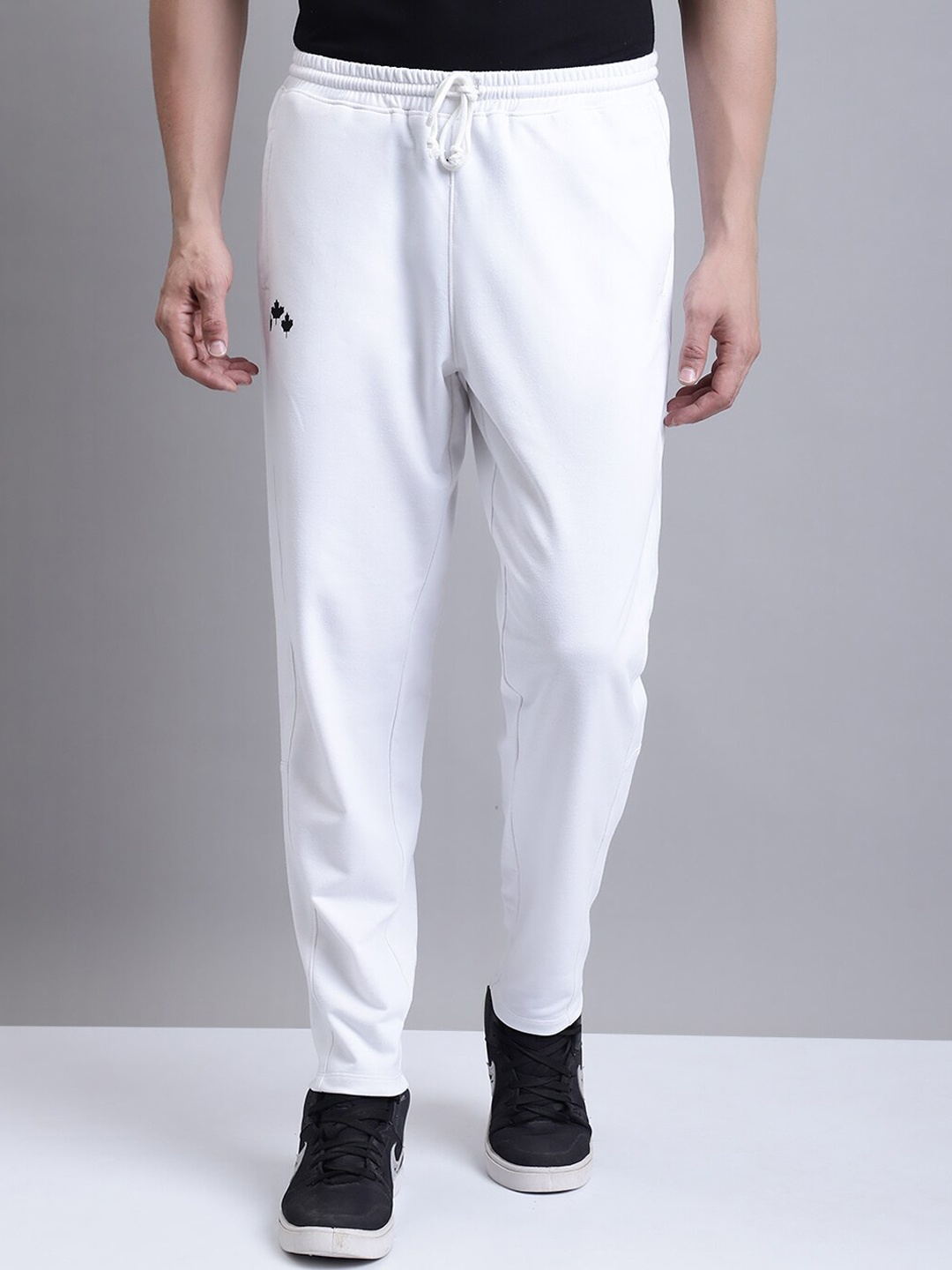 

Rute Men Mid-Rise Cotton Track Pants, White