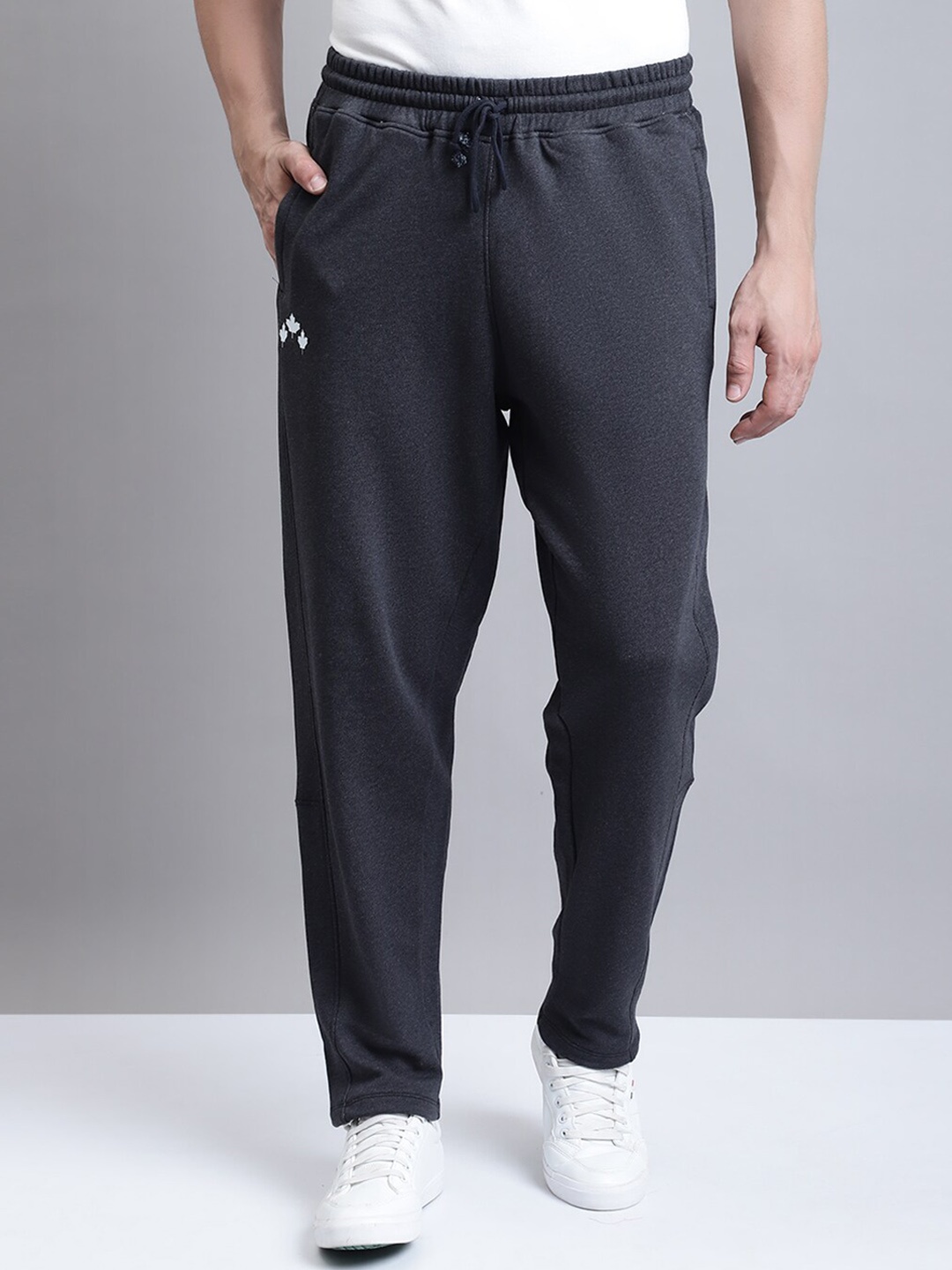 

Rute Men Mid-Rise Cotton Track Pants, Grey