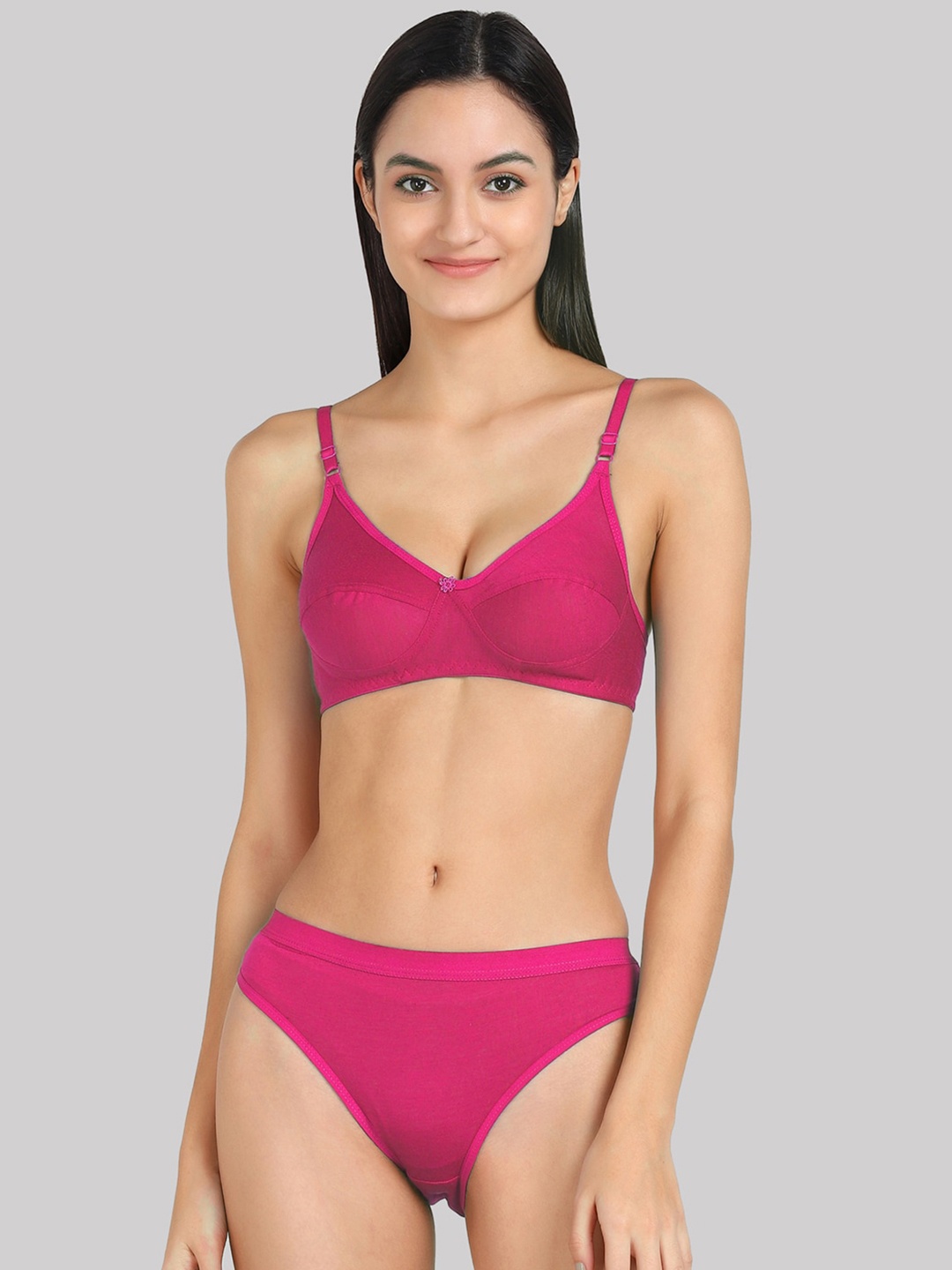 

Aamarsh Mid-Rise Cotton Lingerie Set, Pink
