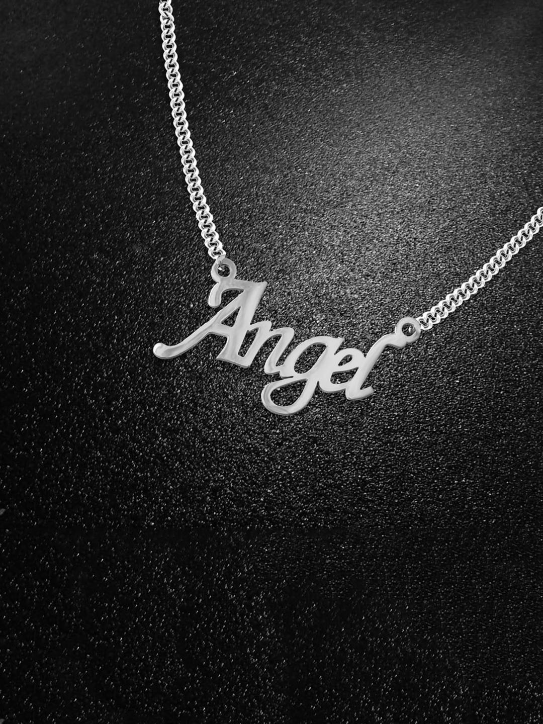 

MEENAZ Men Silver-Plated Stainless Steel Angel Pendant