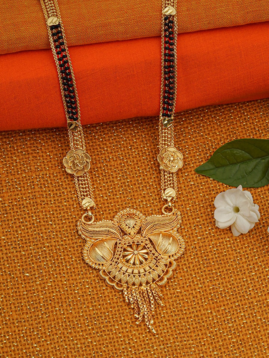 

Ramdev Art Fashion Jwellery Gold-Plated Beaded Mangalsutra